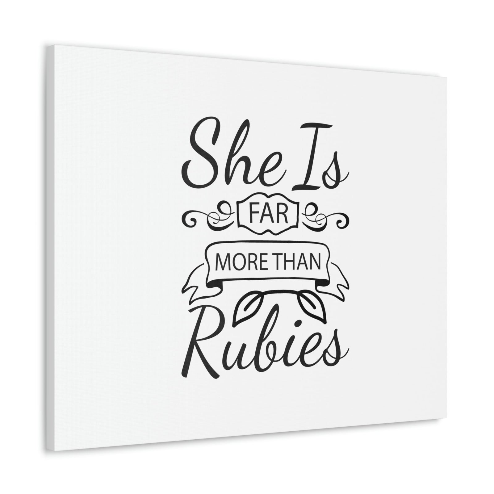 Scripture Walls She Is Far More Than Rubies Proverbs 3:15 Leaves Christian Wall Art Bible Verse Print Ready to Hang Unframed-Express Your Love Gifts