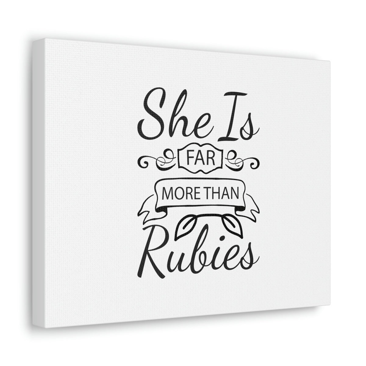Scripture Walls She Is Far More Than Rubies Proverbs 3:15 Leaves Christian Wall Art Bible Verse Print Ready to Hang Unframed-Express Your Love Gifts