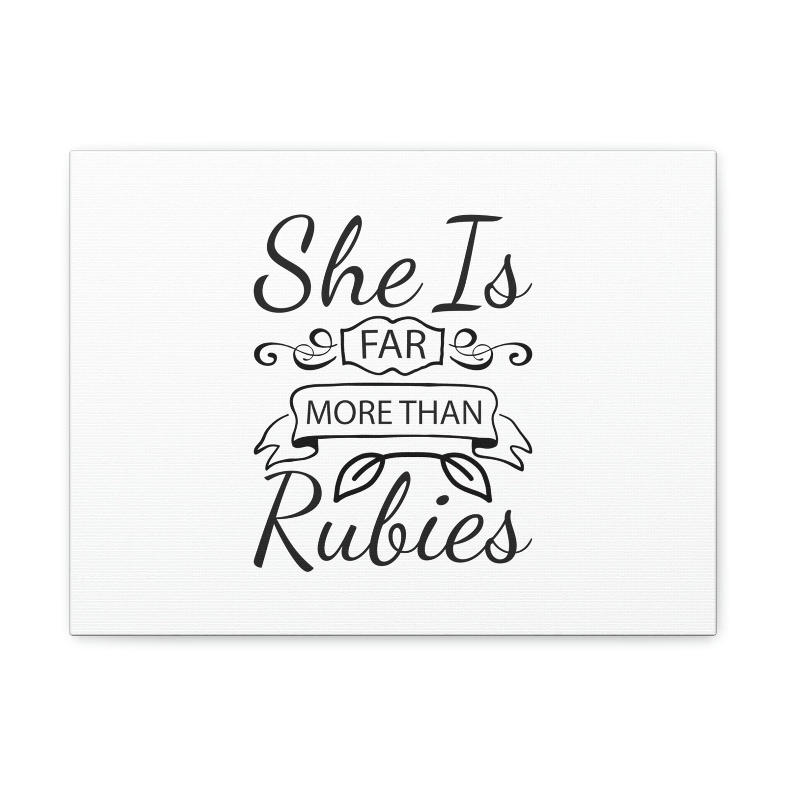 Scripture Walls She Is Far More Than Rubies Proverbs 3:15 Leaves Christian Wall Art Bible Verse Print Ready to Hang Unframed-Express Your Love Gifts