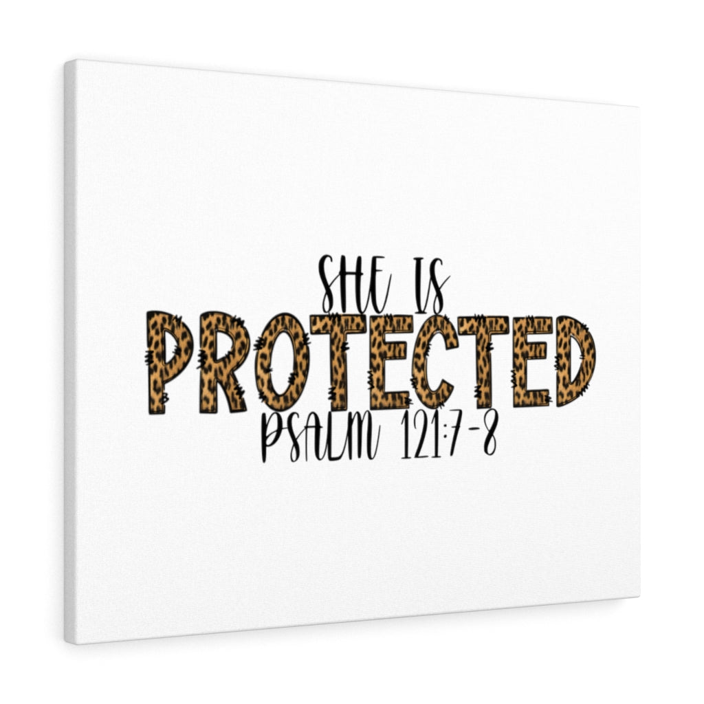 Scripture Walls She Is Protected Psalm 121:7-8 Bible Verse Canvas Christian Wall Art Ready to Hang Unframed-Express Your Love Gifts