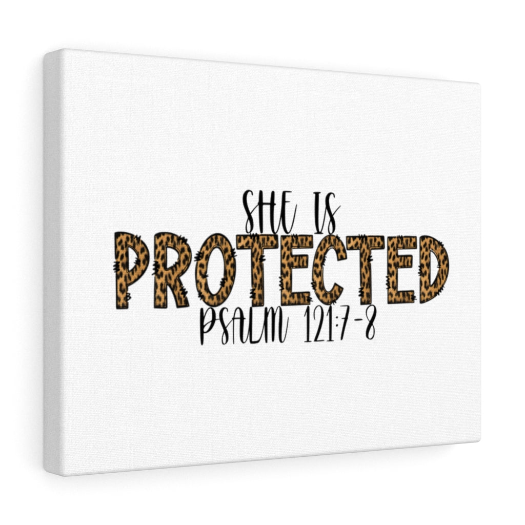 Scripture Walls She Is Protected Psalm 121:7-8 Bible Verse Canvas Christian Wall Art Ready to Hang Unframed-Express Your Love Gifts