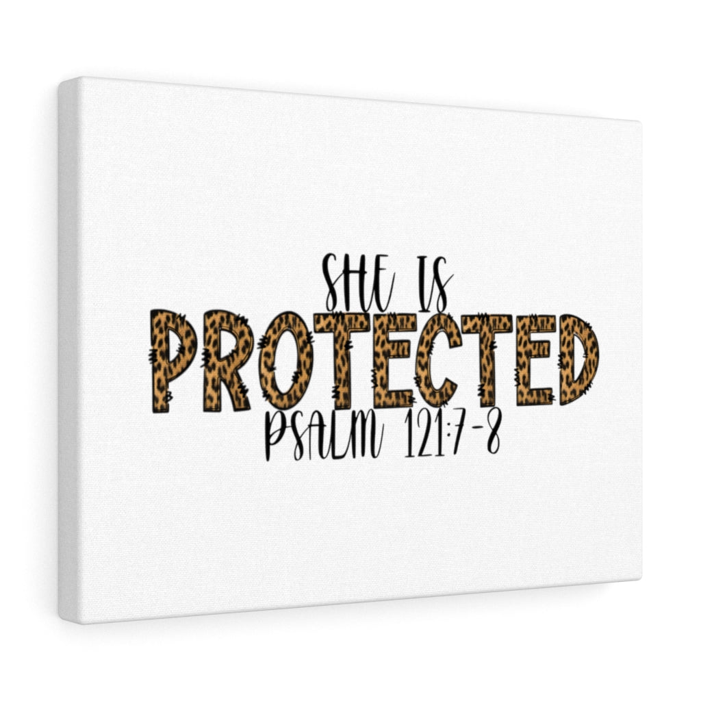 Scripture Walls She Is Protected Psalm 121:7-8 Bible Verse Canvas Christian Wall Art Ready to Hang Unframed-Express Your Love Gifts