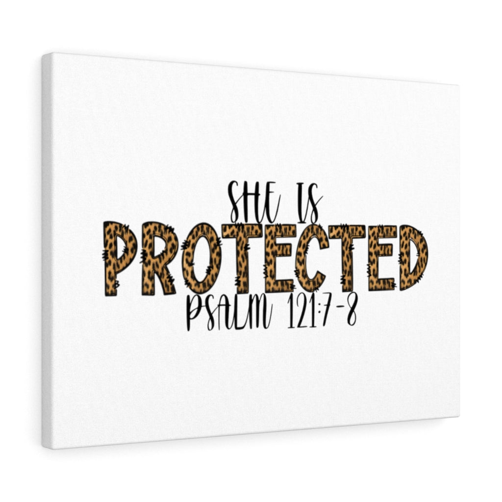 Scripture Walls She Is Protected Psalm 121:7-8 Bible Verse Canvas Christian Wall Art Ready to Hang Unframed-Express Your Love Gifts