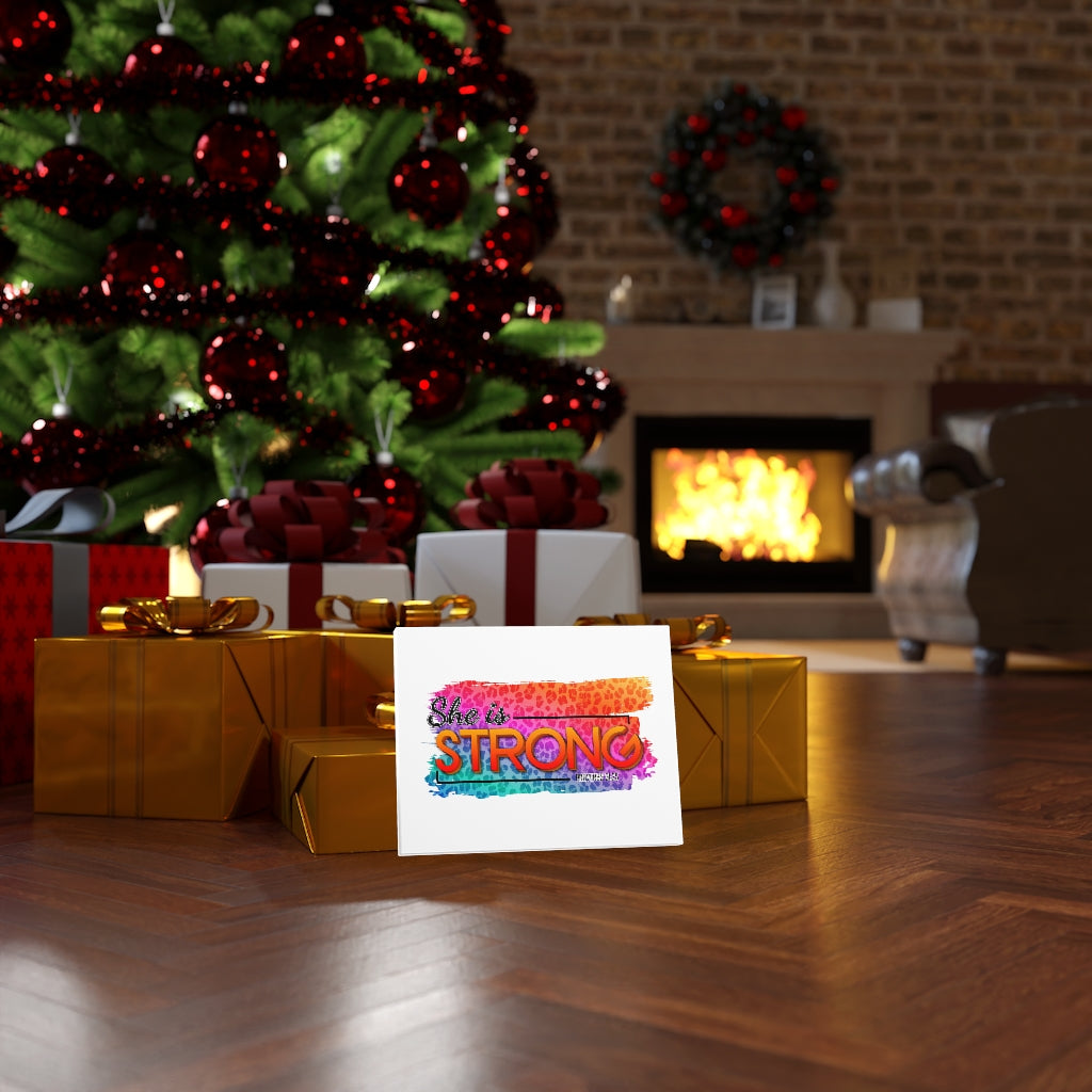 Scripture Walls She Is Strong Colorful Proverbs 31:25 Bible Verse Canvas Christian Wall Art Ready to Hang Unframed-Express Your Love Gifts