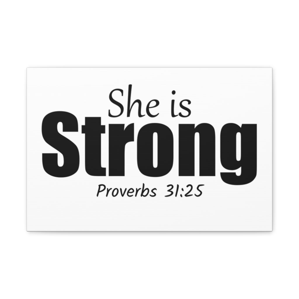 Scripture Walls She Is Strong Proverbs 31:25 Christian Wall Art Bible Verse Print Ready To Hang Unframed-Express Your Love Gifts