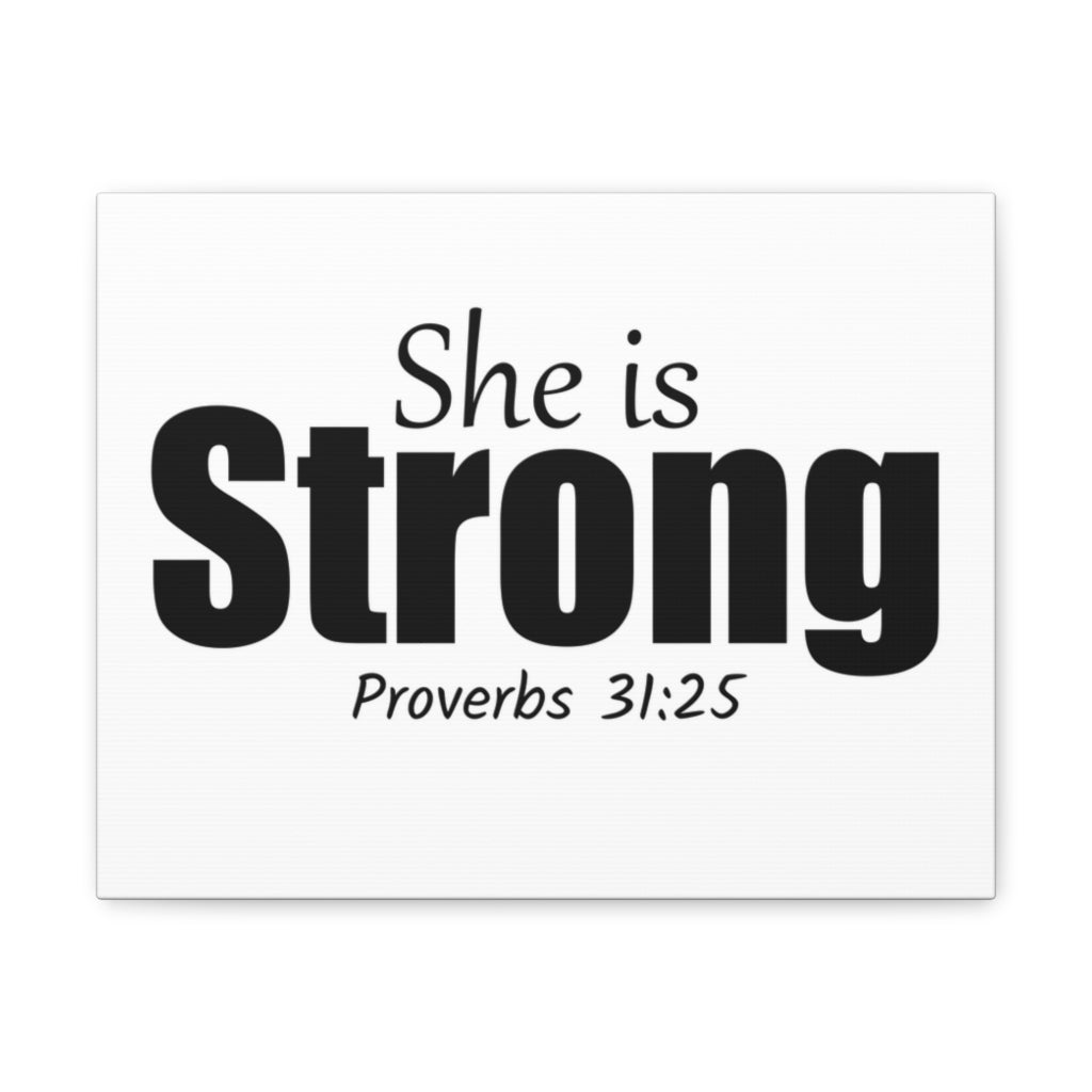 Scripture Walls She Is Strong Proverbs 31:25 Christian Wall Art Bible Verse Print Ready To Hang Unframed-Express Your Love Gifts