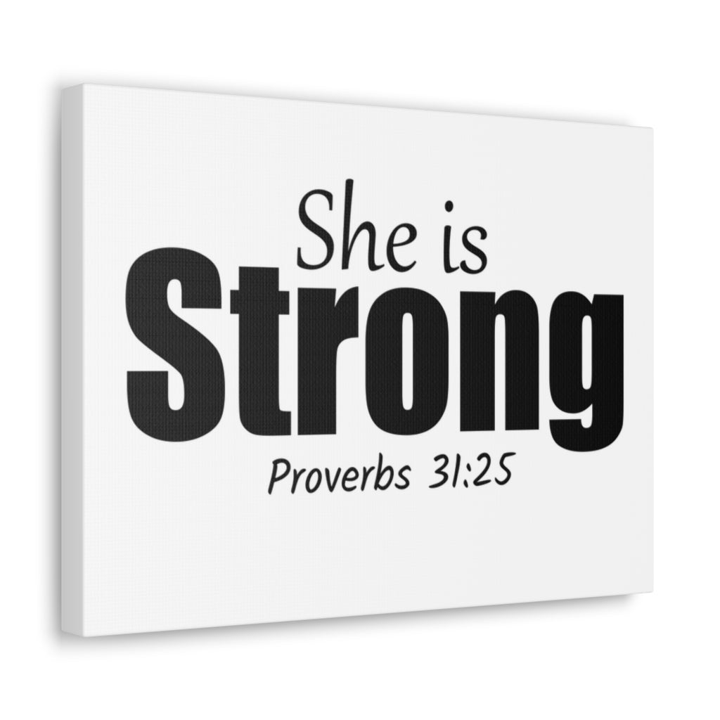 Scripture Walls She Is Strong Proverbs 31:25 Christian Wall Art Bible Verse Print Ready To Hang Unframed-Express Your Love Gifts
