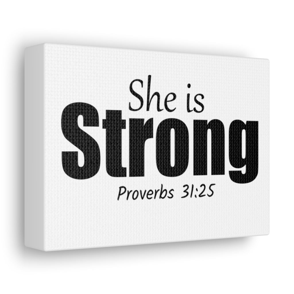 Scripture Walls She Is Strong Proverbs 31:25 Christian Wall Art Bible Verse Print Ready To Hang Unframed-Express Your Love Gifts