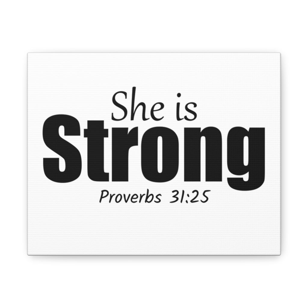 Scripture Walls She Is Strong Proverbs 31:25 Christian Wall Art Bible Verse Print Ready To Hang Unframed-Express Your Love Gifts
