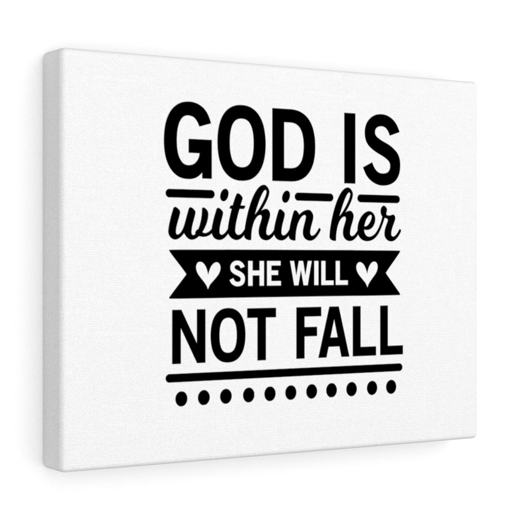 Scripture Walls She Will Not Fall Bible Verse Canvas Christian Wall Art Ready to Hang Unframed-Express Your Love Gifts