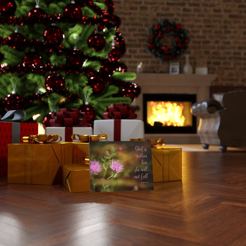 Scripture Walls She Will Not Fall Psalm 46:5 Bible Verse Canvas Christian Wall Art Ready to Hang Unframed-Express Your Love Gifts