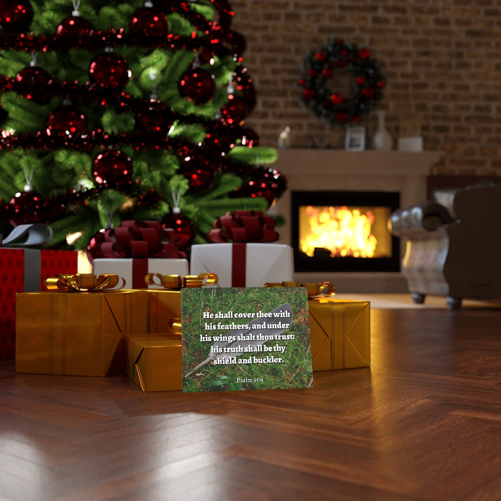 Scripture Walls Shield And Buckler Psalms 91:4 Bible Verse Canvas Christian Wall Art Ready to Hang Unframed-Express Your Love Gifts