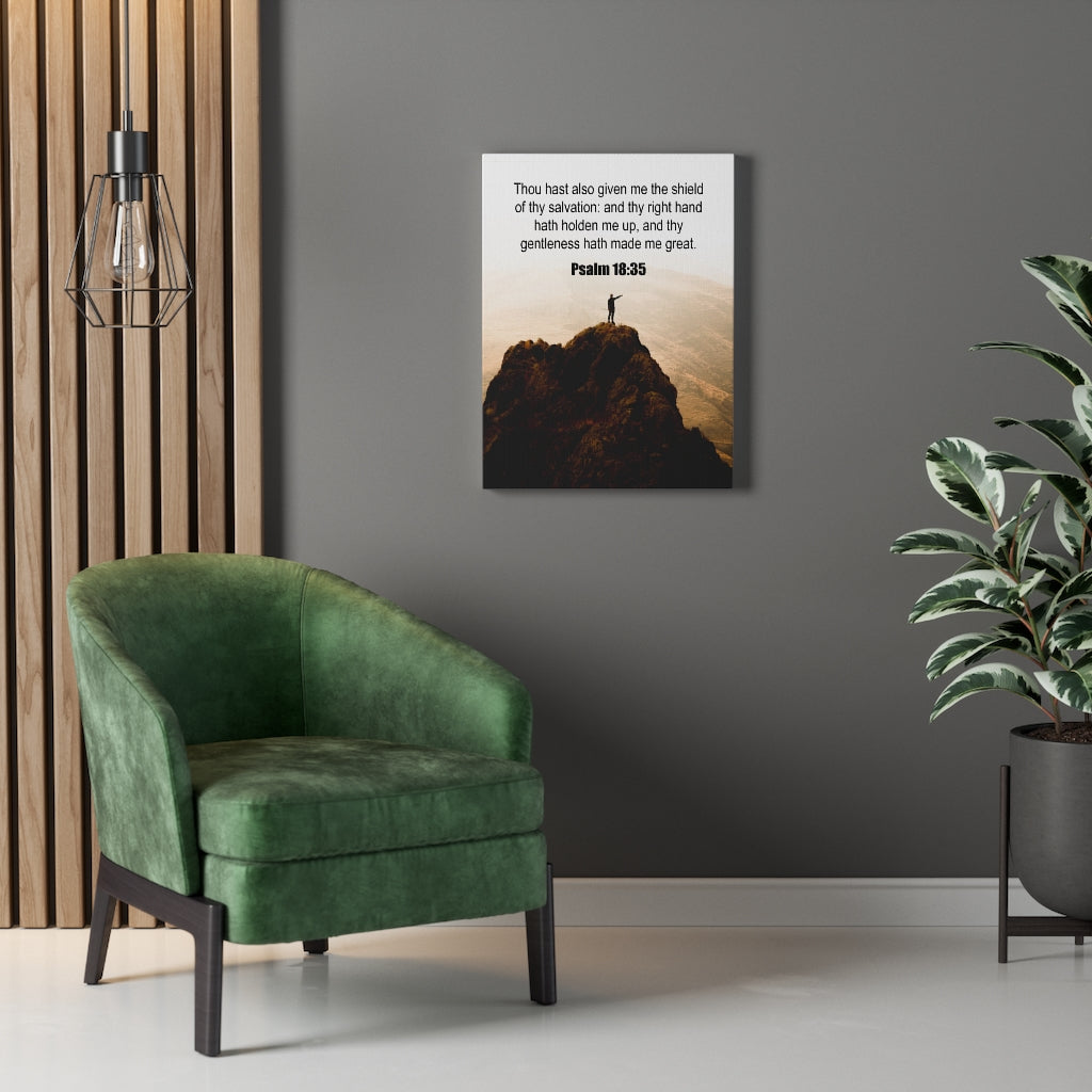 Scripture Walls Shield of Thy Salvation Psalm 18:35 Christian Wall Art Print Ready to Hang Unframed-Express Your Love Gifts
