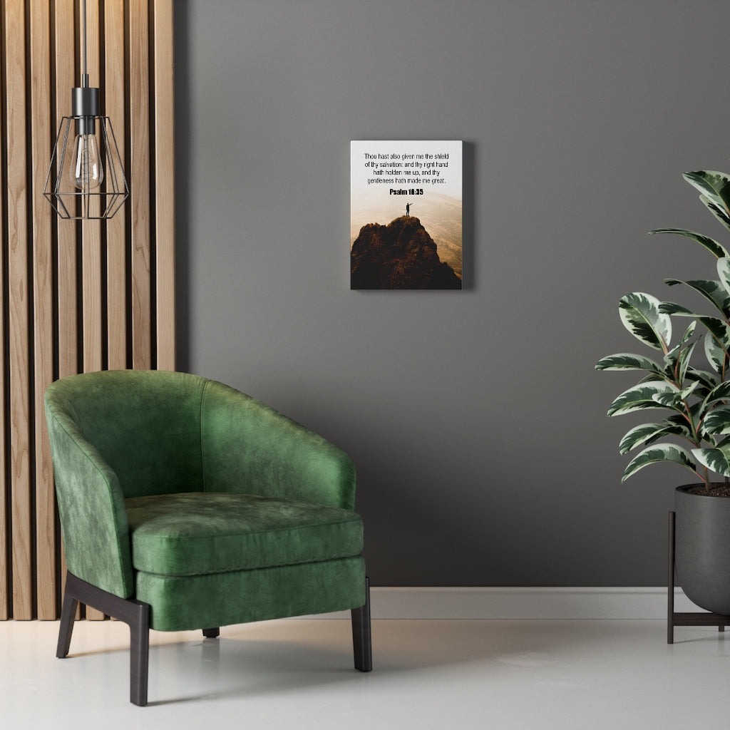 Scripture Walls Shield of Thy Salvation Psalm 18:35 Christian Wall Art Print Ready to Hang Unframed-Express Your Love Gifts