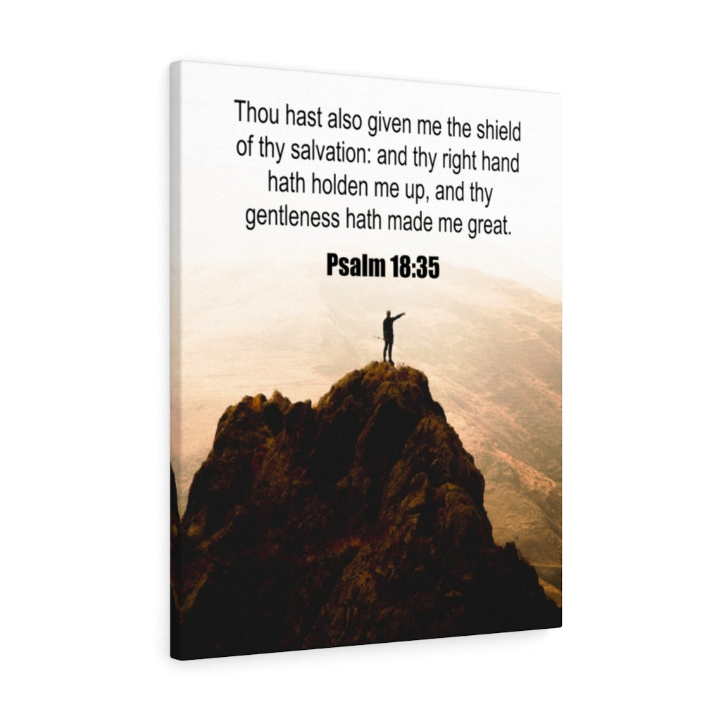 Scripture Walls Shield of Thy Salvation Psalm 18:35 Christian Wall Art Print Ready to Hang Unframed-Express Your Love Gifts