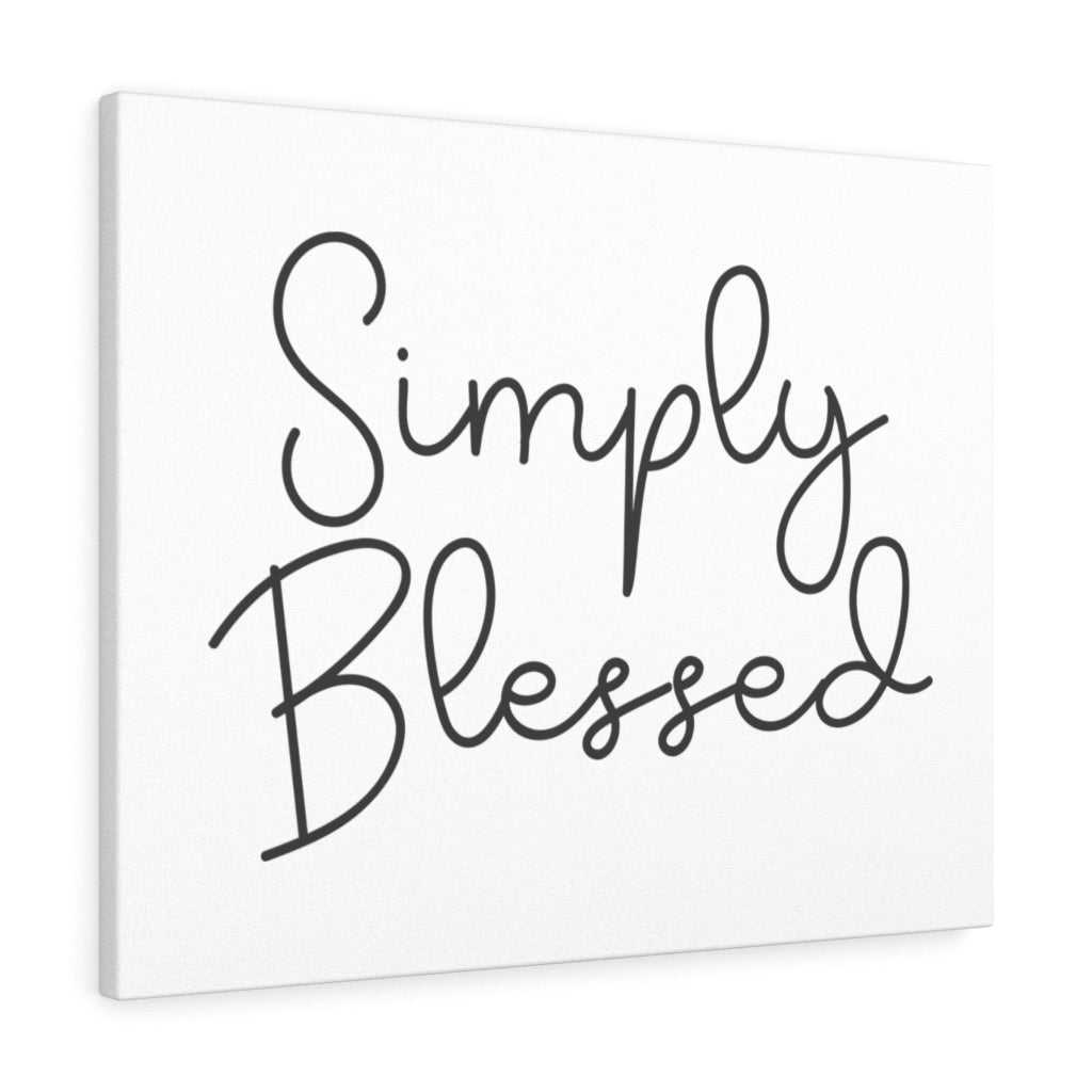 Scripture Walls Simply Blessed Plain Bible Verse Canvas Christian Wall Art Ready to Hang Unframed-Express Your Love Gifts
