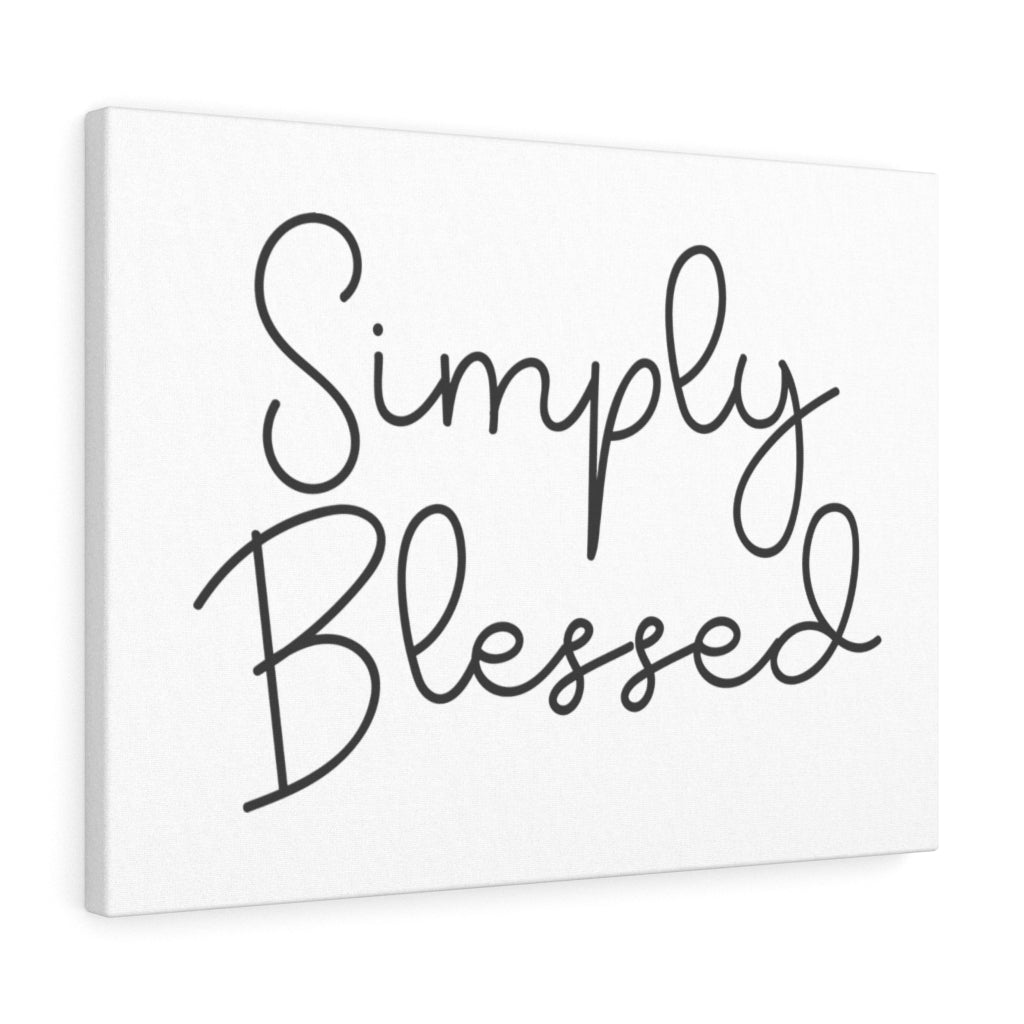Scripture Walls Simply Blessed Plain Bible Verse Canvas Christian Wall Art Ready to Hang Unframed-Express Your Love Gifts
