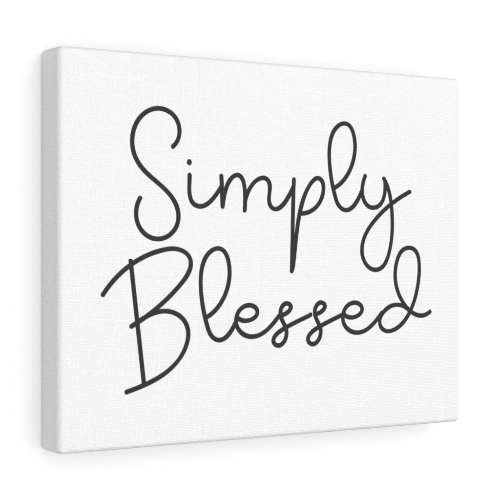 Scripture Walls Simply Blessed Plain Bible Verse Canvas Christian Wall Art Ready to Hang Unframed-Express Your Love Gifts