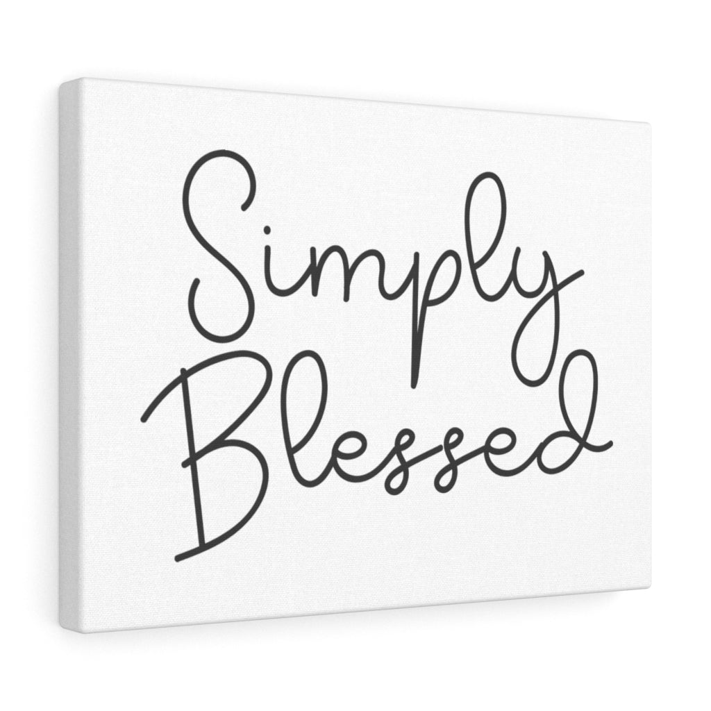 Scripture Walls Simply Blessed Plain Bible Verse Canvas Christian Wall Art Ready to Hang Unframed-Express Your Love Gifts