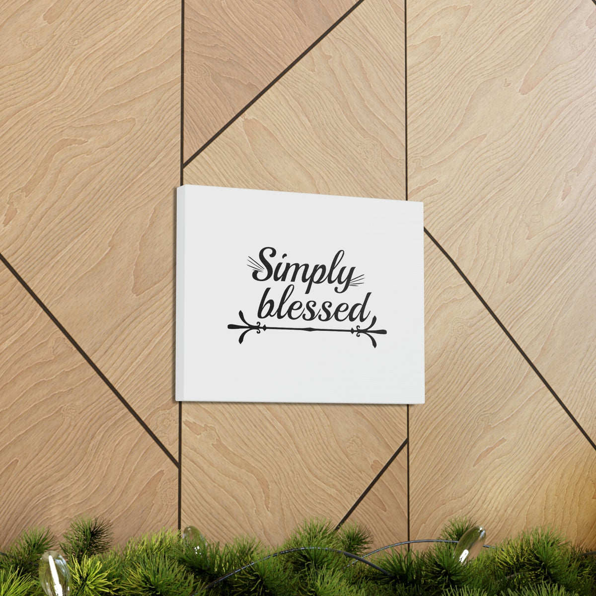 Scripture Walls Simply Blessed Psalms 67:7 Cursive Christian Wall Art Bible Verse Print Ready to Hang Unframed-Express Your Love Gifts