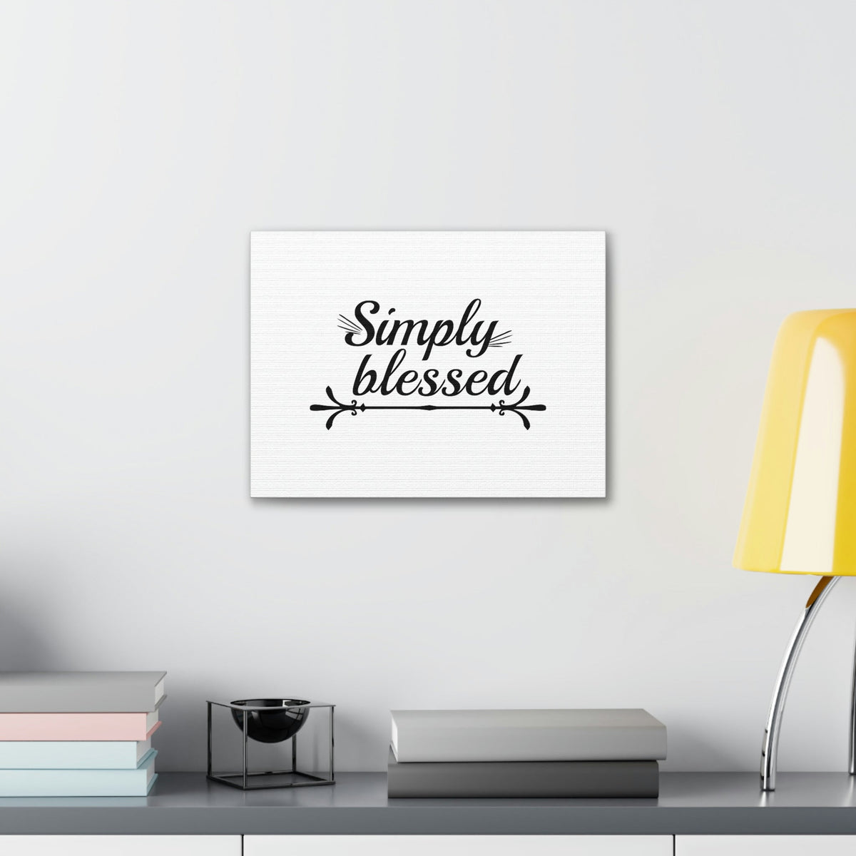 Scripture Walls Simply Blessed Psalms 67:7 Cursive Christian Wall Art Bible Verse Print Ready to Hang Unframed-Express Your Love Gifts