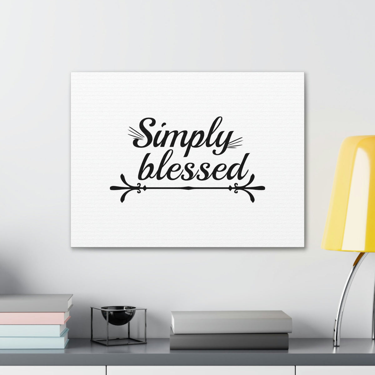 Scripture Walls Simply Blessed Psalms 67:7 Cursive Christian Wall Art Bible Verse Print Ready to Hang Unframed-Express Your Love Gifts