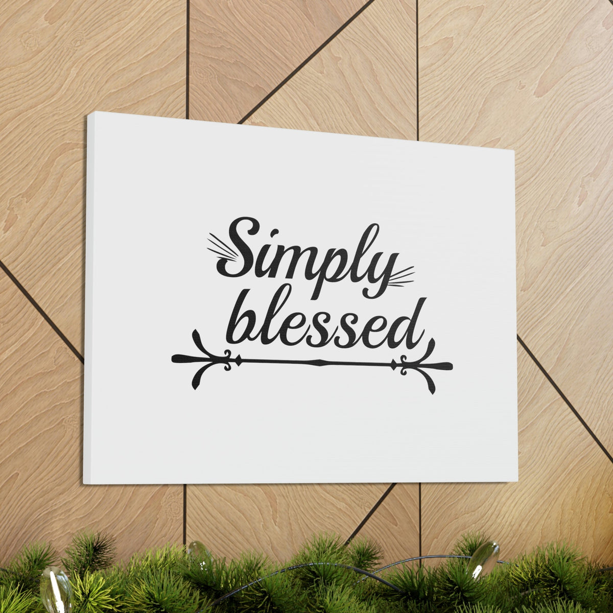 Scripture Walls Simply Blessed Psalms 67:7 Cursive Christian Wall Art Bible Verse Print Ready to Hang Unframed-Express Your Love Gifts