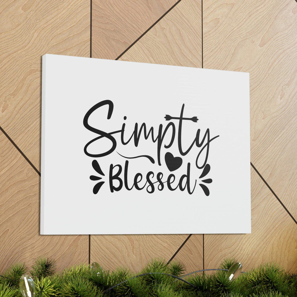 Scripture Walls Simply Blessed Psalms 67:7 Heart & Cross Christian Wall Art Bible Verse Print Ready to Hang Unframed-Express Your Love Gifts
