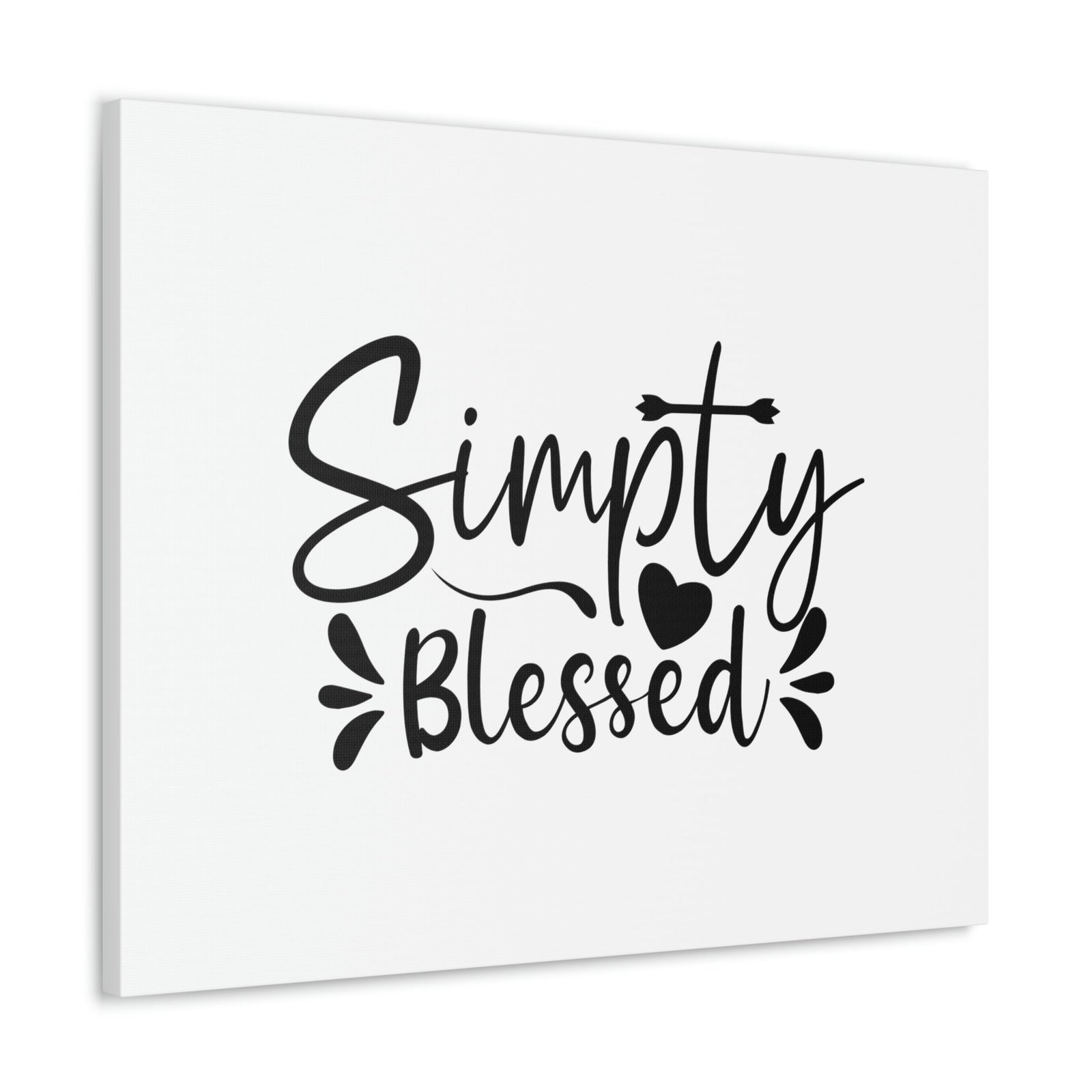 Scripture Walls Simply Blessed Psalms 67:7 Heart & Cross Christian Wall Art Bible Verse Print Ready to Hang Unframed-Express Your Love Gifts