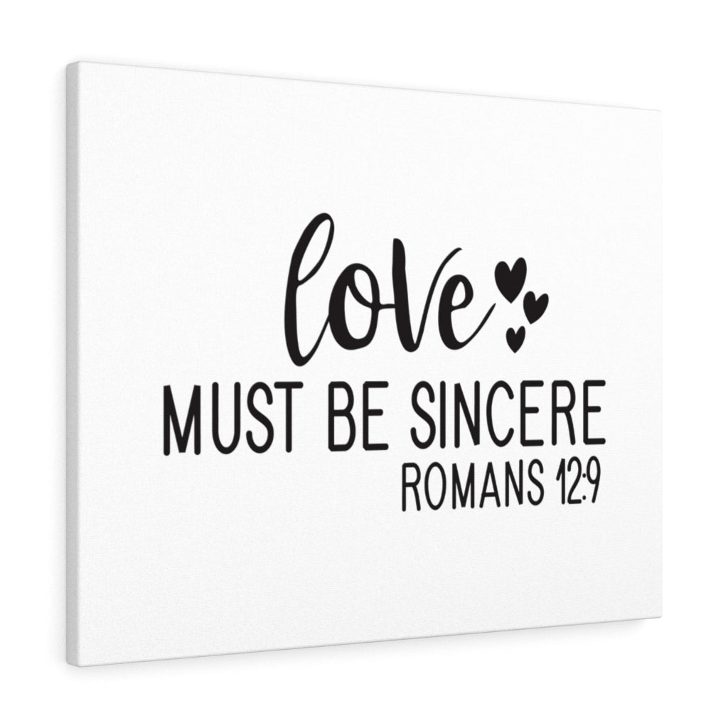 Scripture Walls Sincere Romans 12:9 Bible Verse Canvas Christian Wall Art Ready to Hang Unframed-Express Your Love Gifts