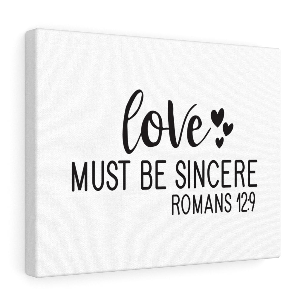 Scripture Walls Sincere Romans 12:9 Bible Verse Canvas Christian Wall Art Ready to Hang Unframed-Express Your Love Gifts