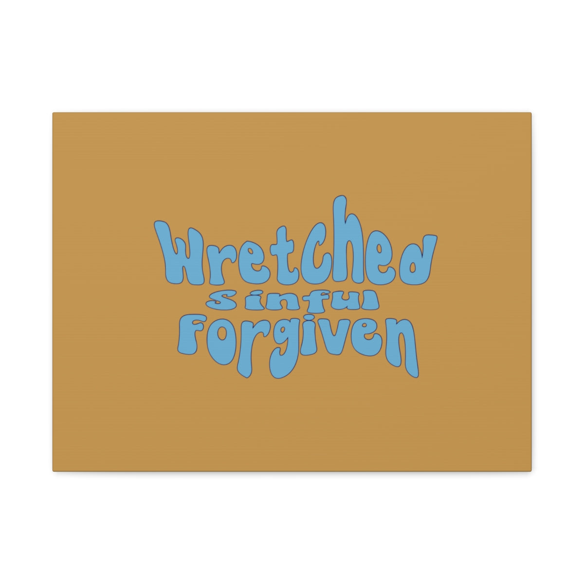 Scripture Walls Sinful But Forgiven Orange Luke 6:37 Bible Canvas Christian Wall Art Ready to Hang Unframed-Express Your Love Gifts