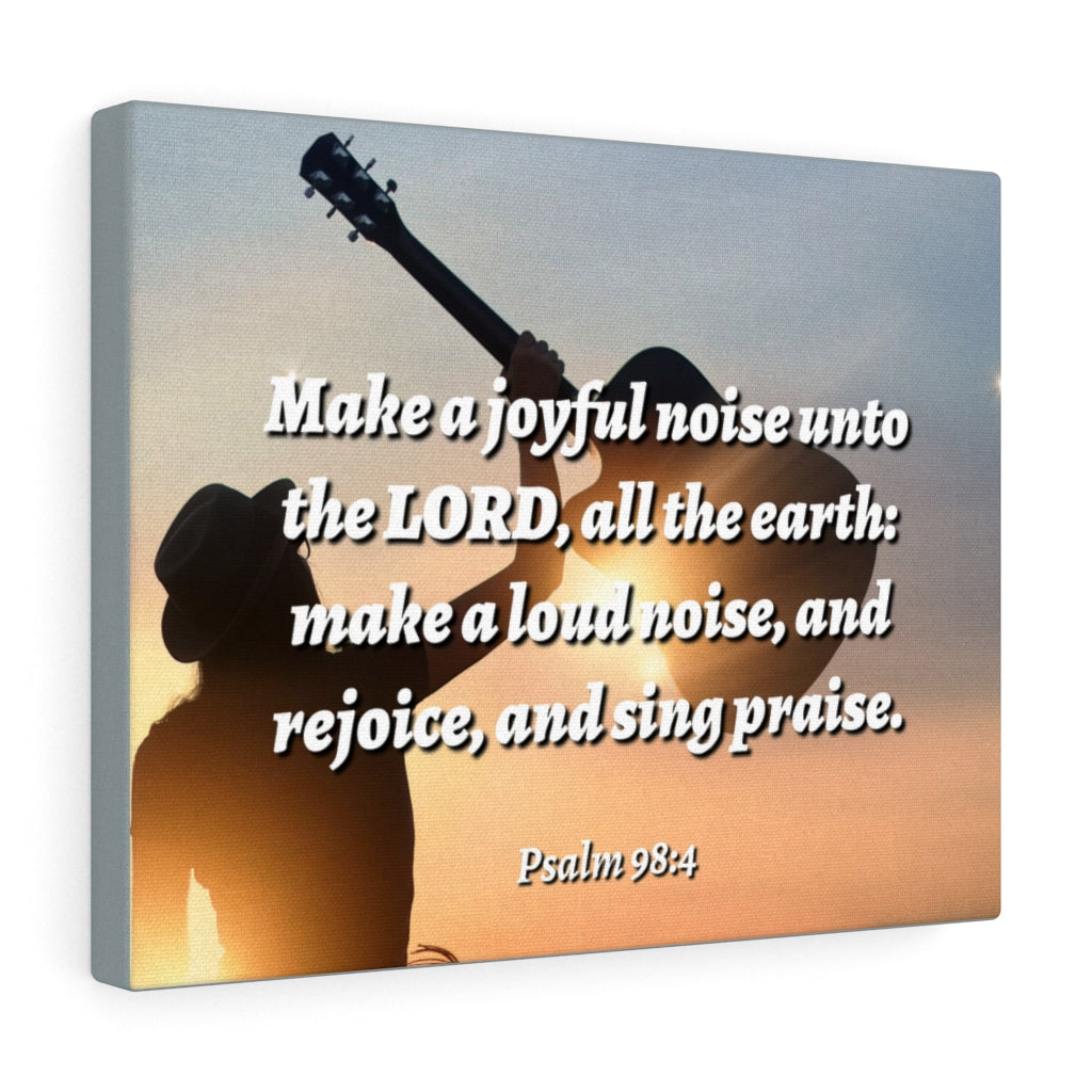 Scripture Walls Sing Praise Psalm 98:4 Bible Verse Canvas Christian Wall Art Ready to Hang Unframed-Express Your Love Gifts