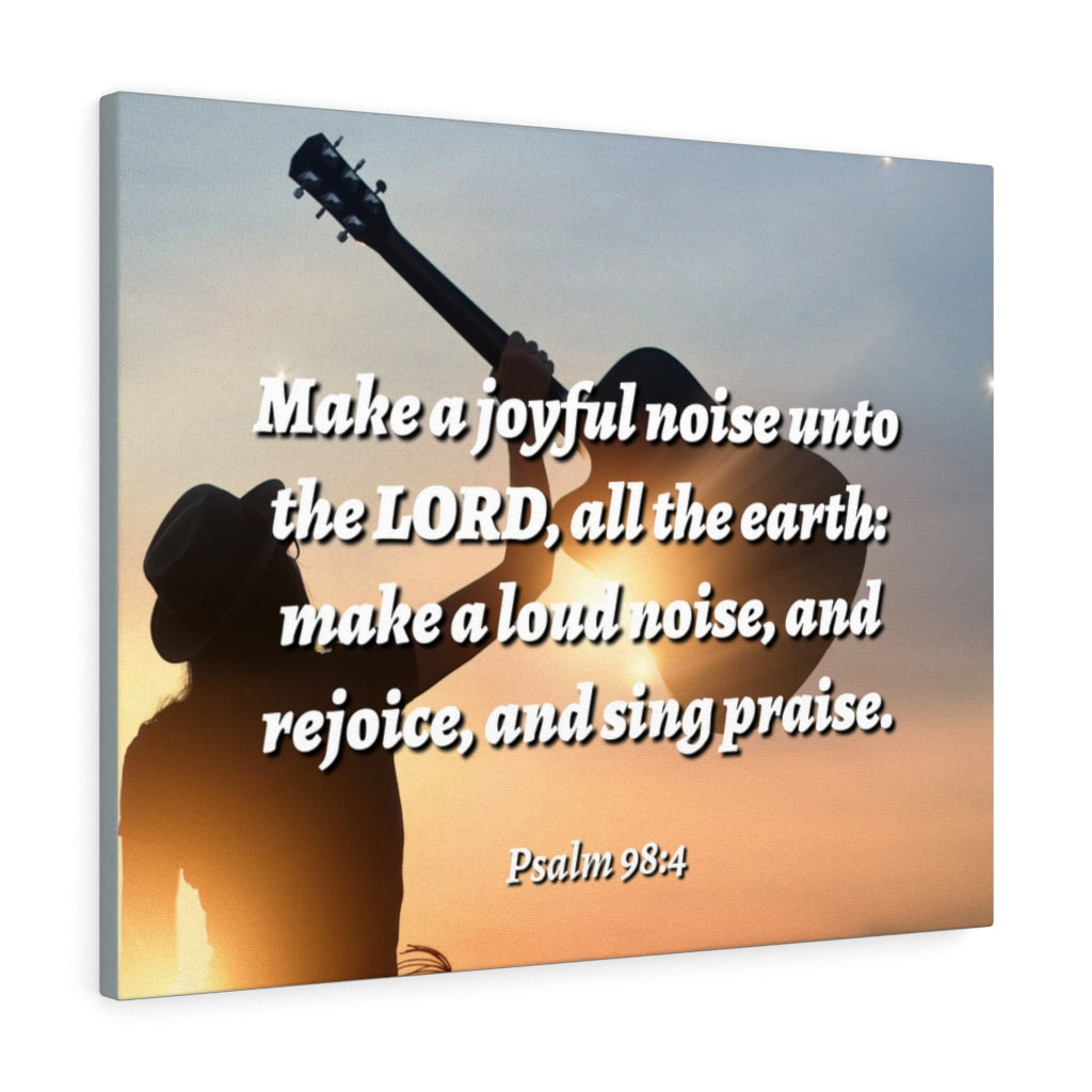 Scripture Walls Sing Praise Psalm 98:4 Bible Verse Canvas Christian Wall Art Ready to Hang Unframed-Express Your Love Gifts