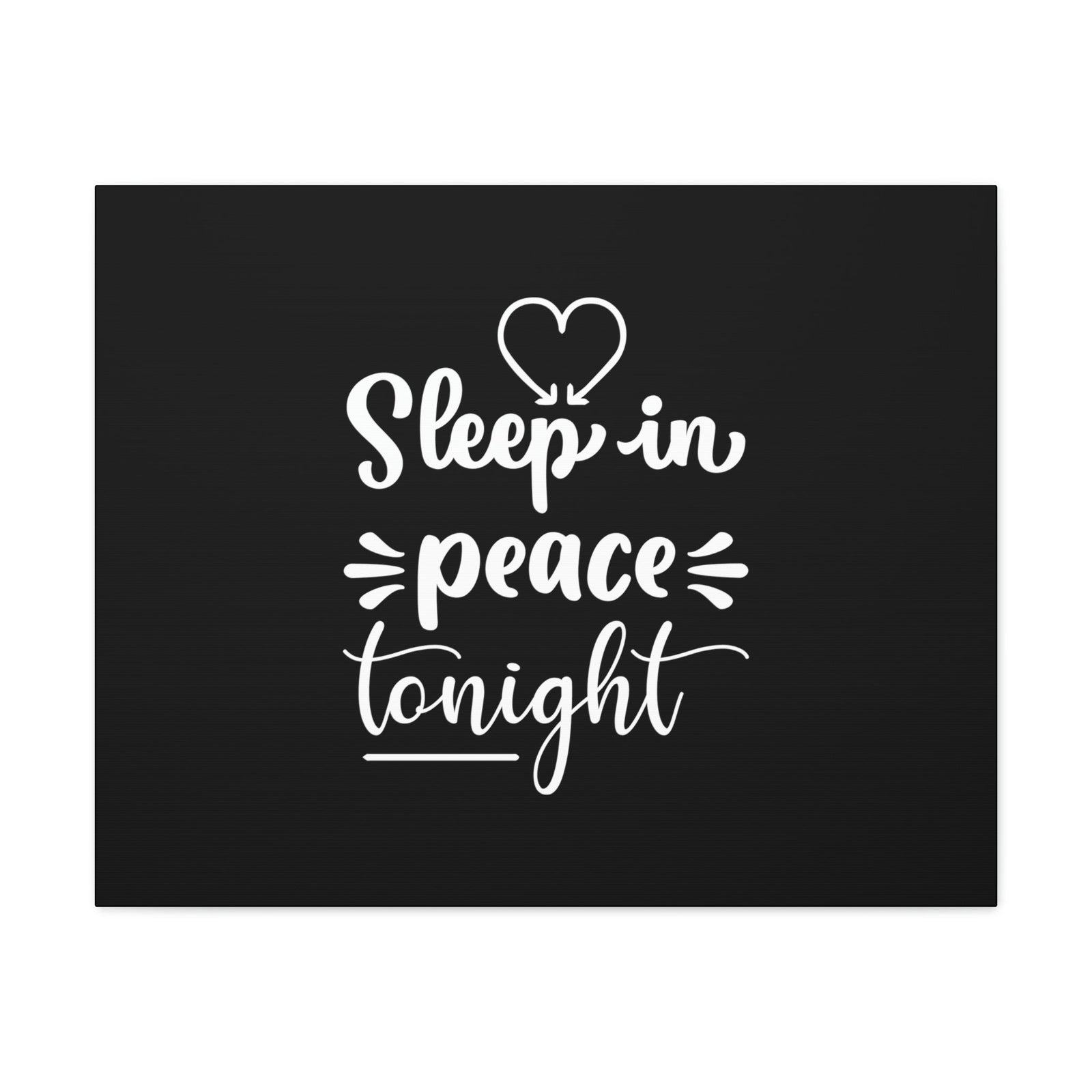 Scripture Walls Sleep In Peace Tonight Psalm 4:8 White Christian Wall Art Bible Verse Print Ready to Hang Unframed-Express Your Love Gifts