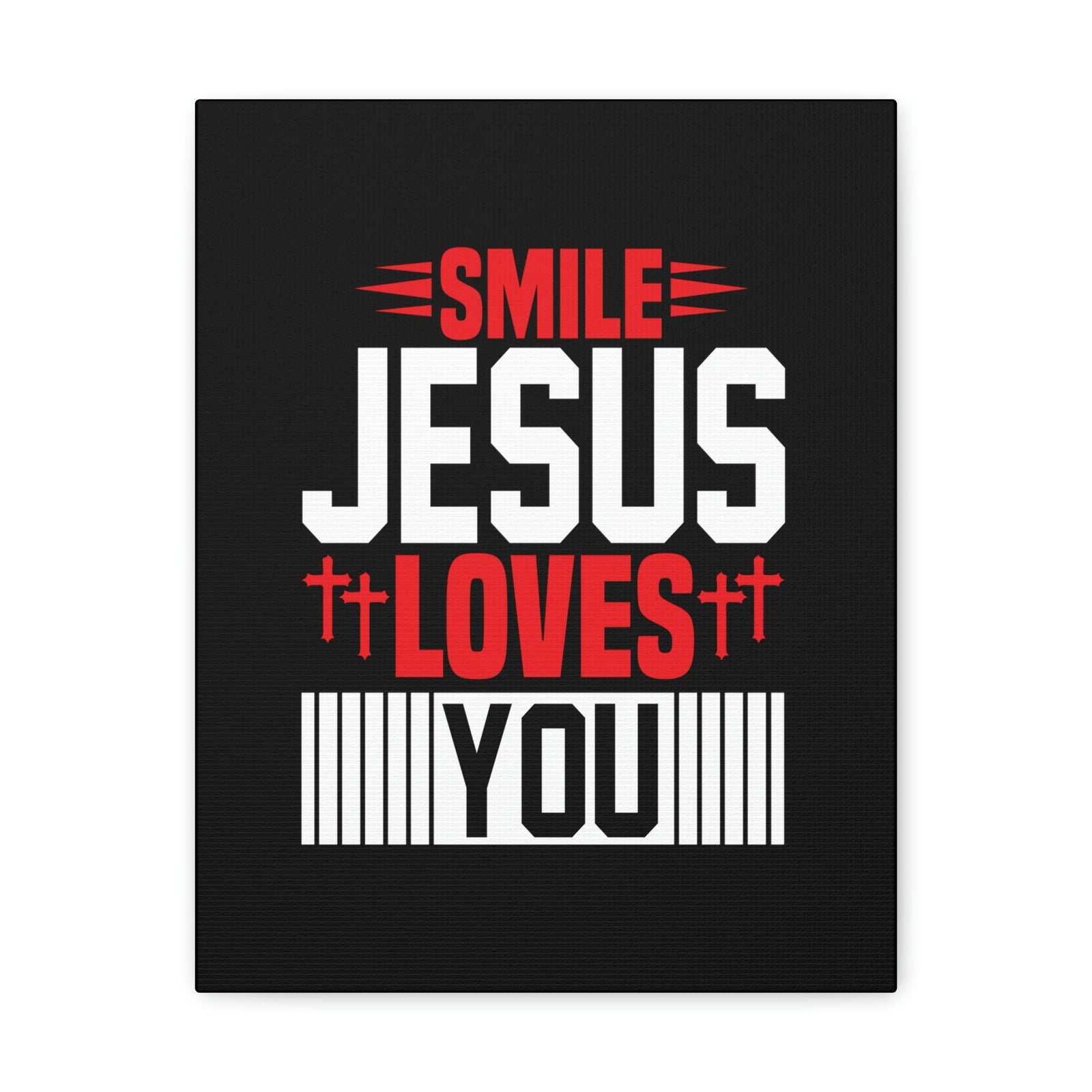 Scripture Walls Smile, Jesus Loves You John 1:12 Christian Wall Art Bible Verse Print Ready to Hang Unframed-Express Your Love Gifts