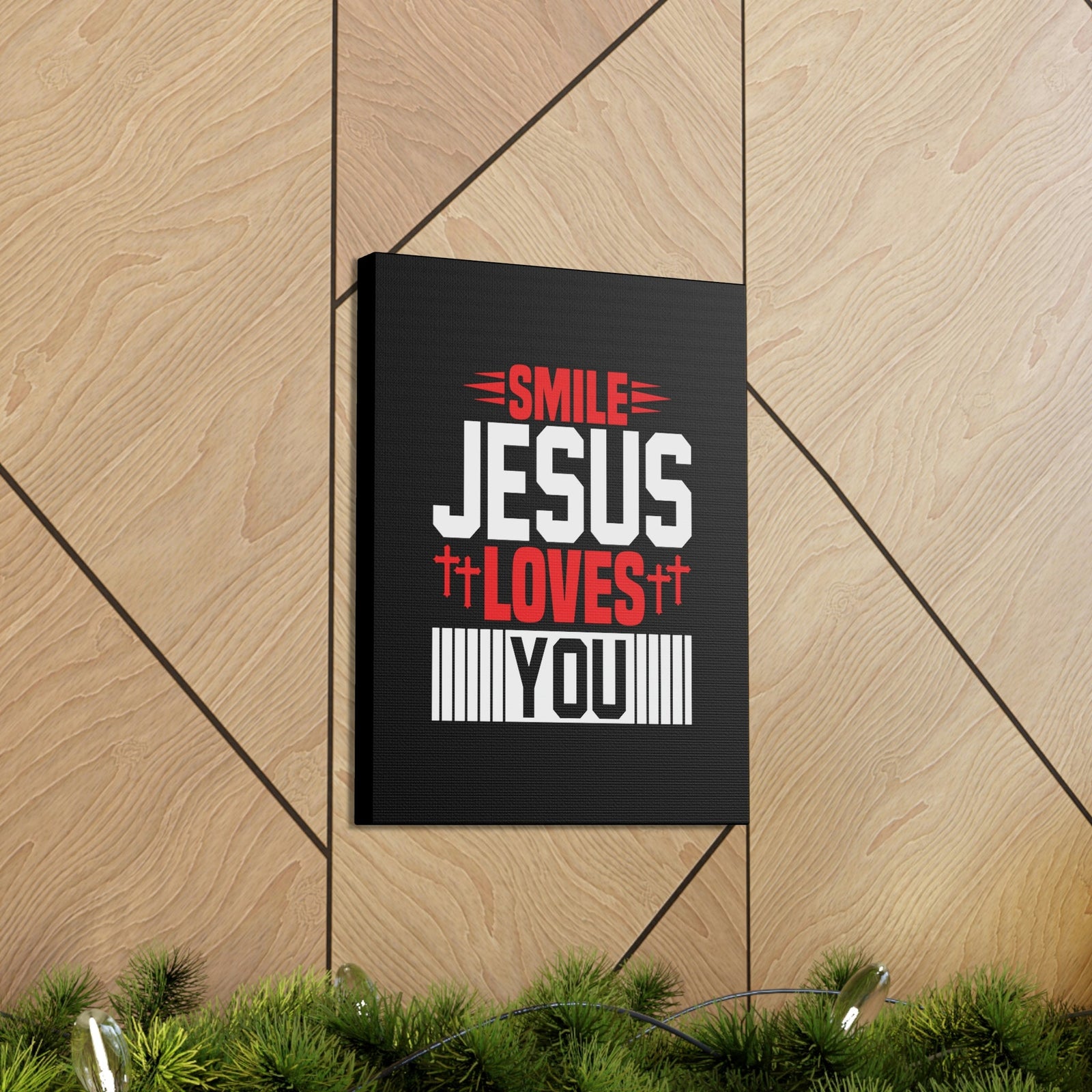 Scripture Walls Smile, Jesus Loves You John 1:12 Christian Wall Art Bible Verse Print Ready to Hang Unframed-Express Your Love Gifts