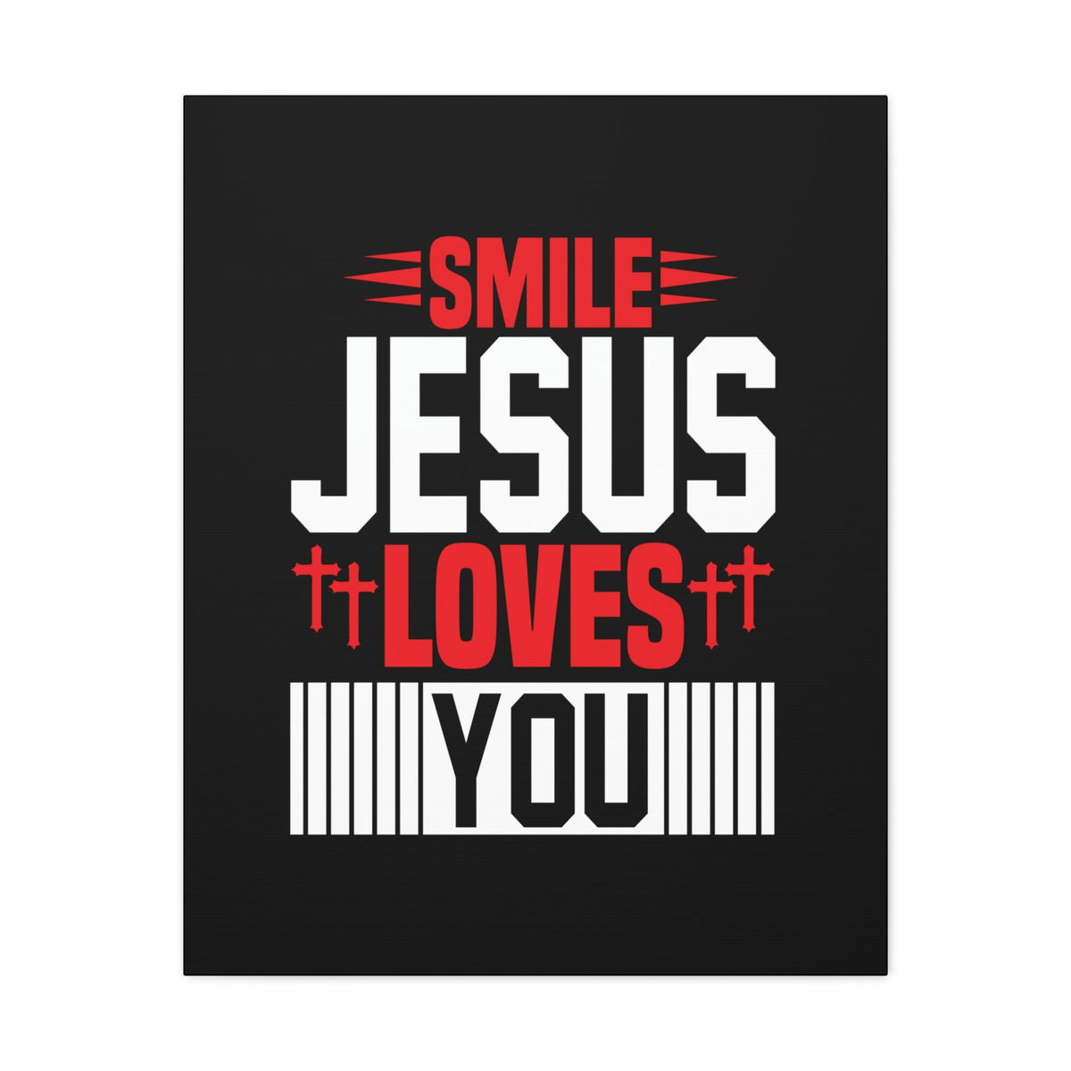 Scripture Walls Smile, Jesus Loves You John 1:12 Christian Wall Art Bible Verse Print Ready to Hang Unframed-Express Your Love Gifts