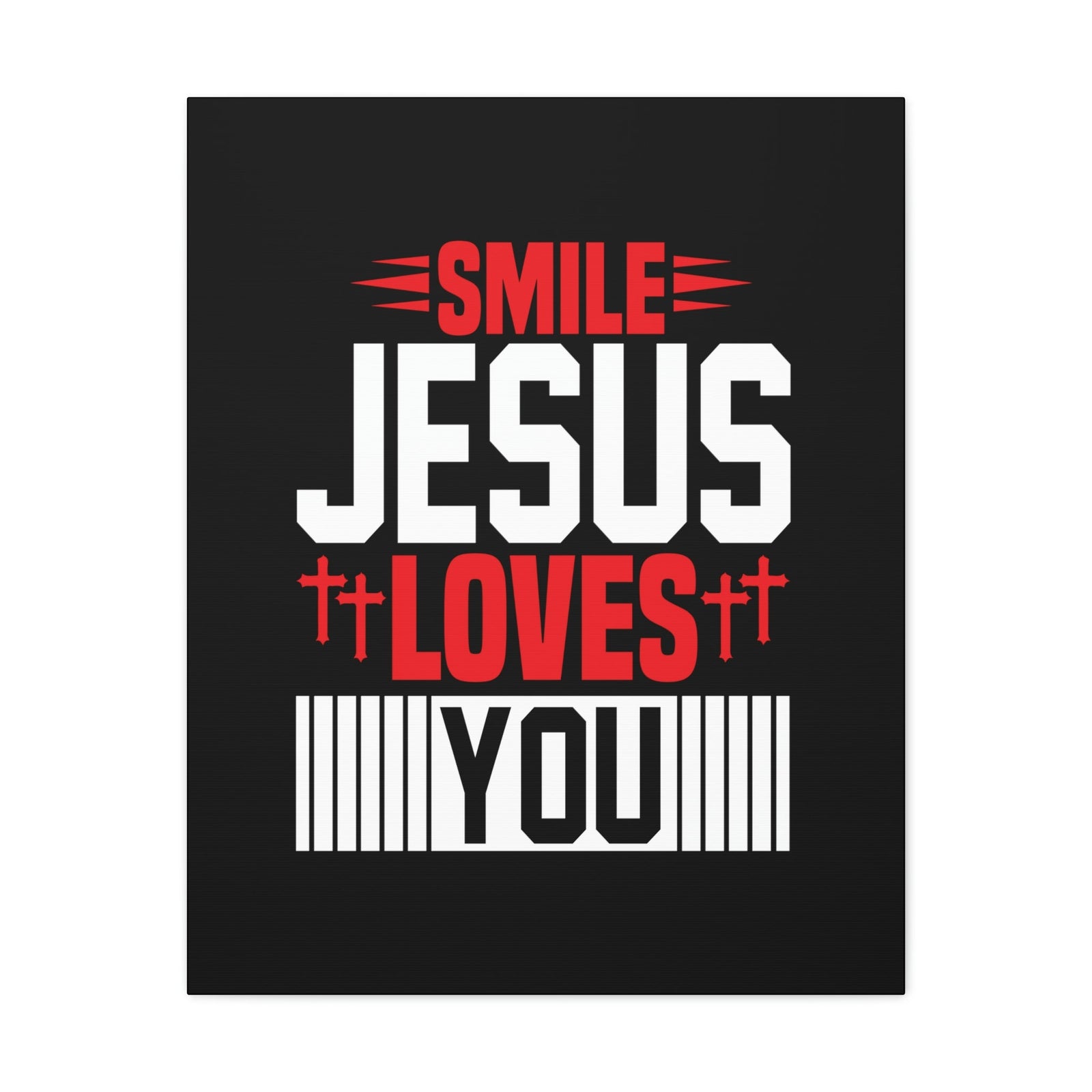Scripture Walls Smile, Jesus Loves You John 1:12 Christian Wall Art Bible Verse Print Ready to Hang Unframed-Express Your Love Gifts