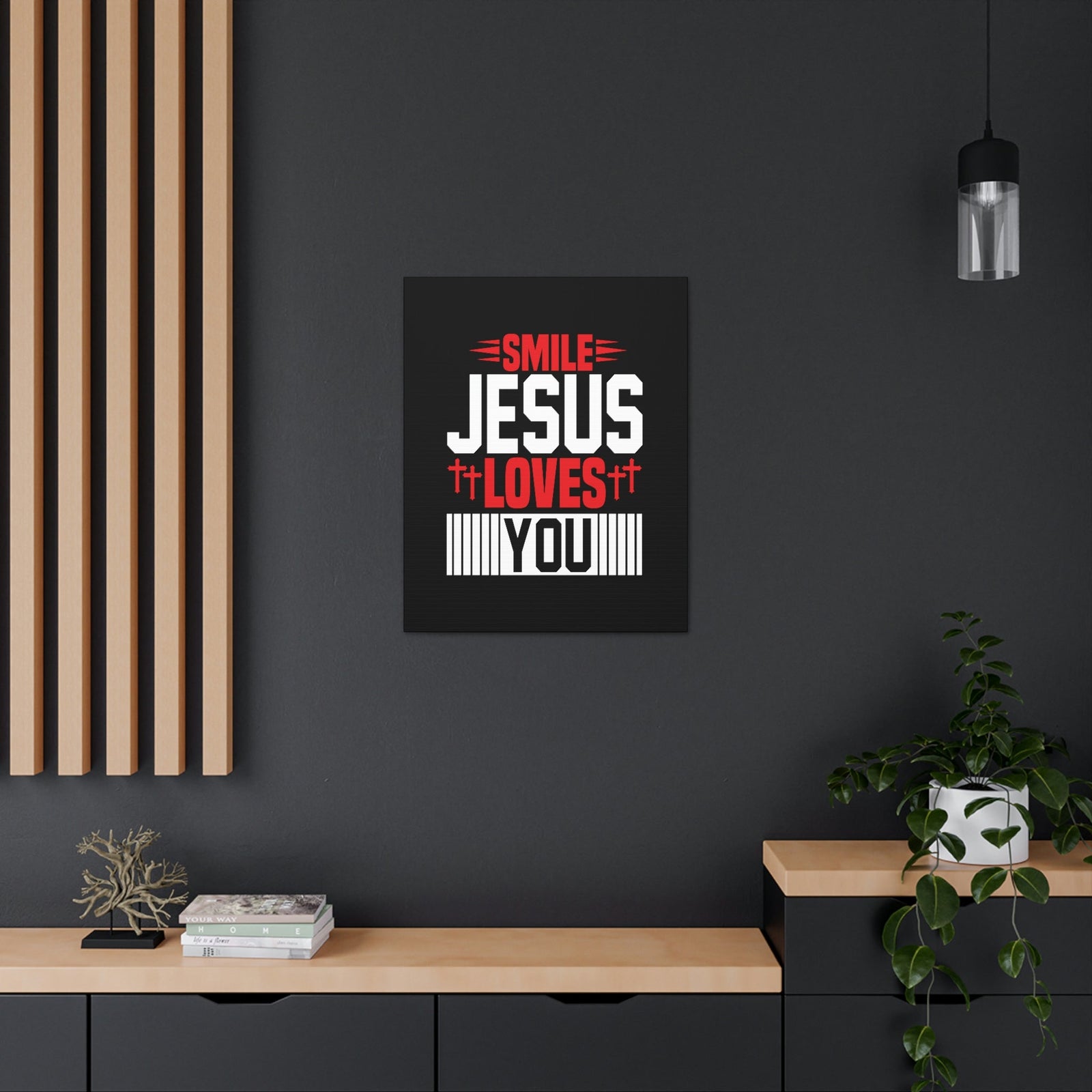Scripture Walls Smile, Jesus Loves You John 1:12 Christian Wall Art Bible Verse Print Ready to Hang Unframed-Express Your Love Gifts