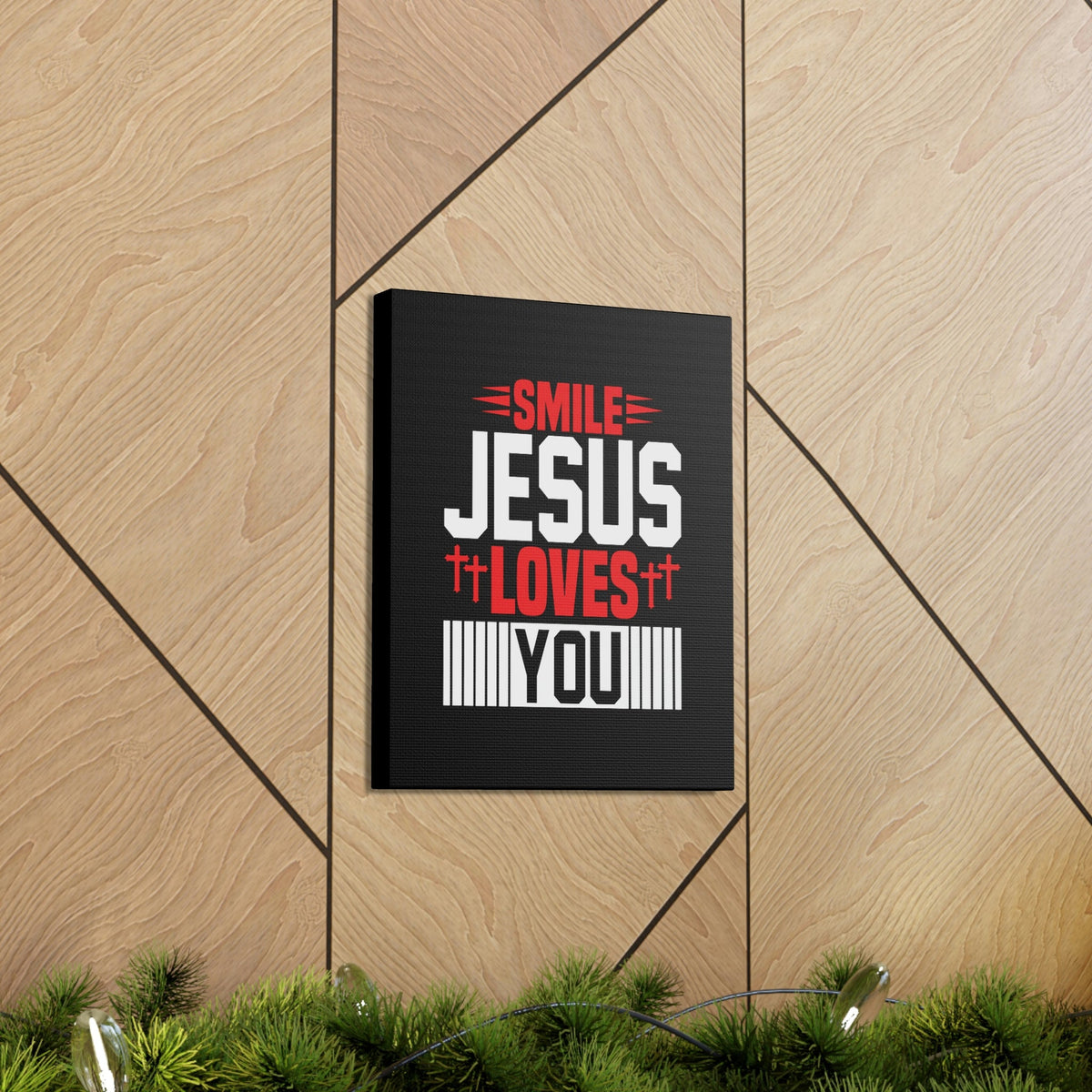 Scripture Walls Smile, Jesus Loves You John 1:12 Christian Wall Art Bible Verse Print Ready to Hang Unframed-Express Your Love Gifts