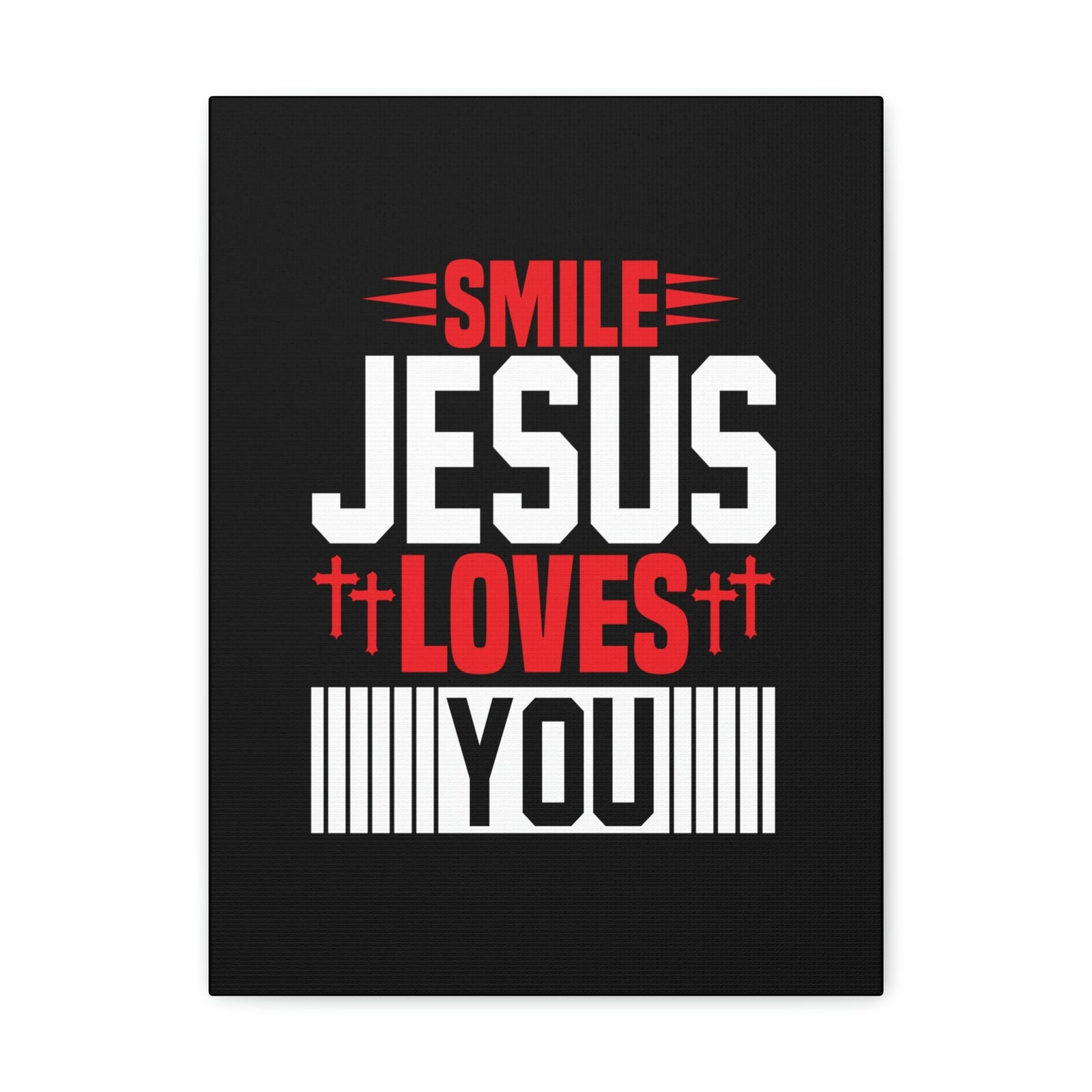 Scripture Walls Smile, Jesus Loves You John 1:12 Christian Wall Art Bible Verse Print Ready to Hang Unframed-Express Your Love Gifts