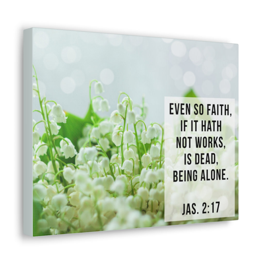 Scripture Walls So Faith Jas. 2:17 Bible Verse Canvas Christian Wall Art Ready to Hang Unframed-Express Your Love Gifts