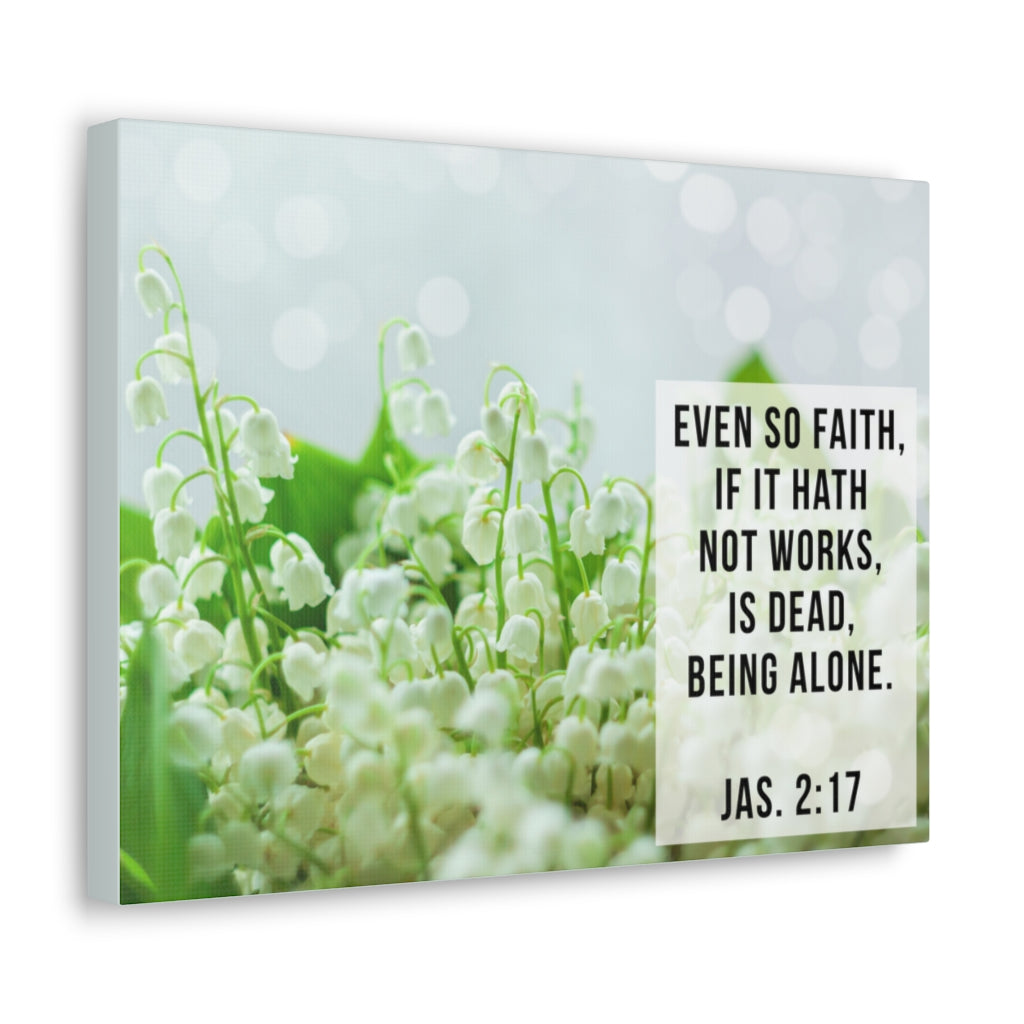 Scripture Walls So Faith Jas. 2:17 Bible Verse Canvas Christian Wall Art Ready to Hang Unframed-Express Your Love Gifts