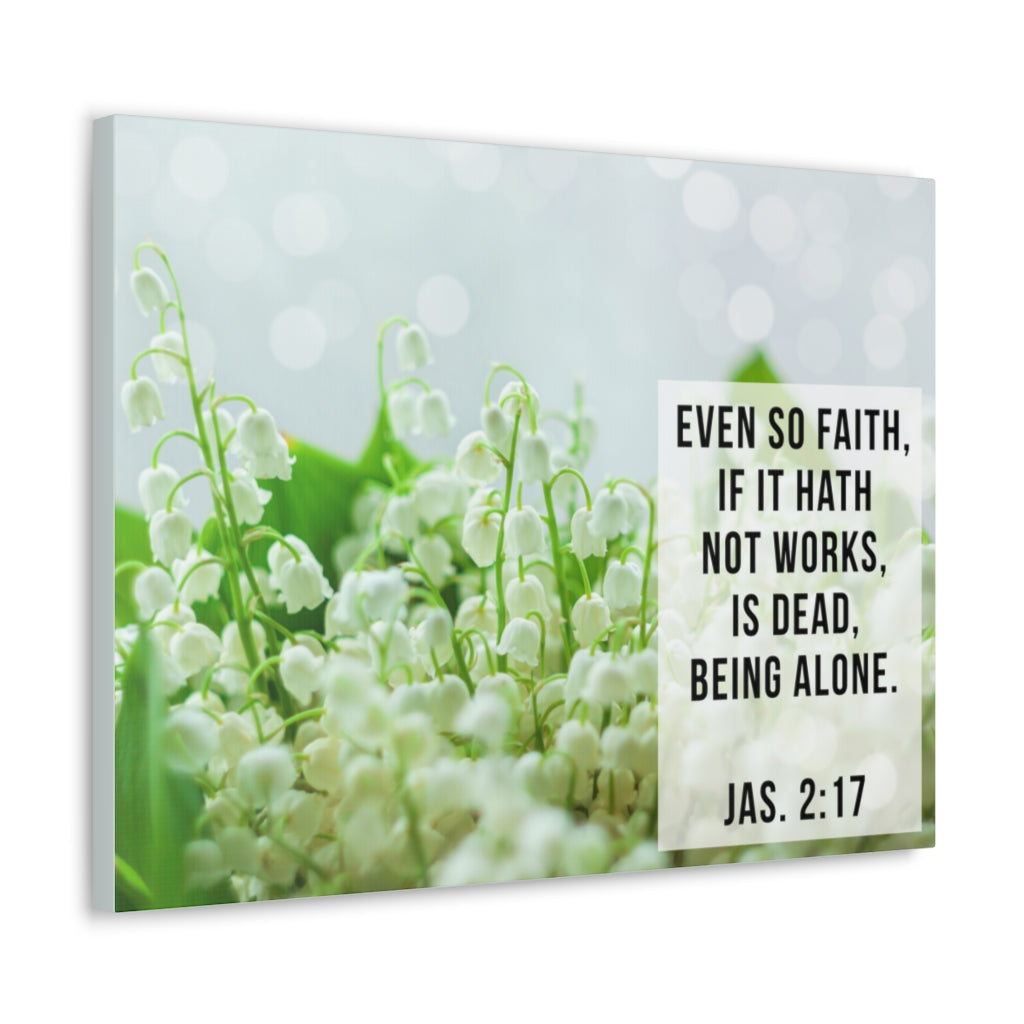 Scripture Walls So Faith Jas. 2:17 Bible Verse Canvas Christian Wall Art Ready to Hang Unframed-Express Your Love Gifts