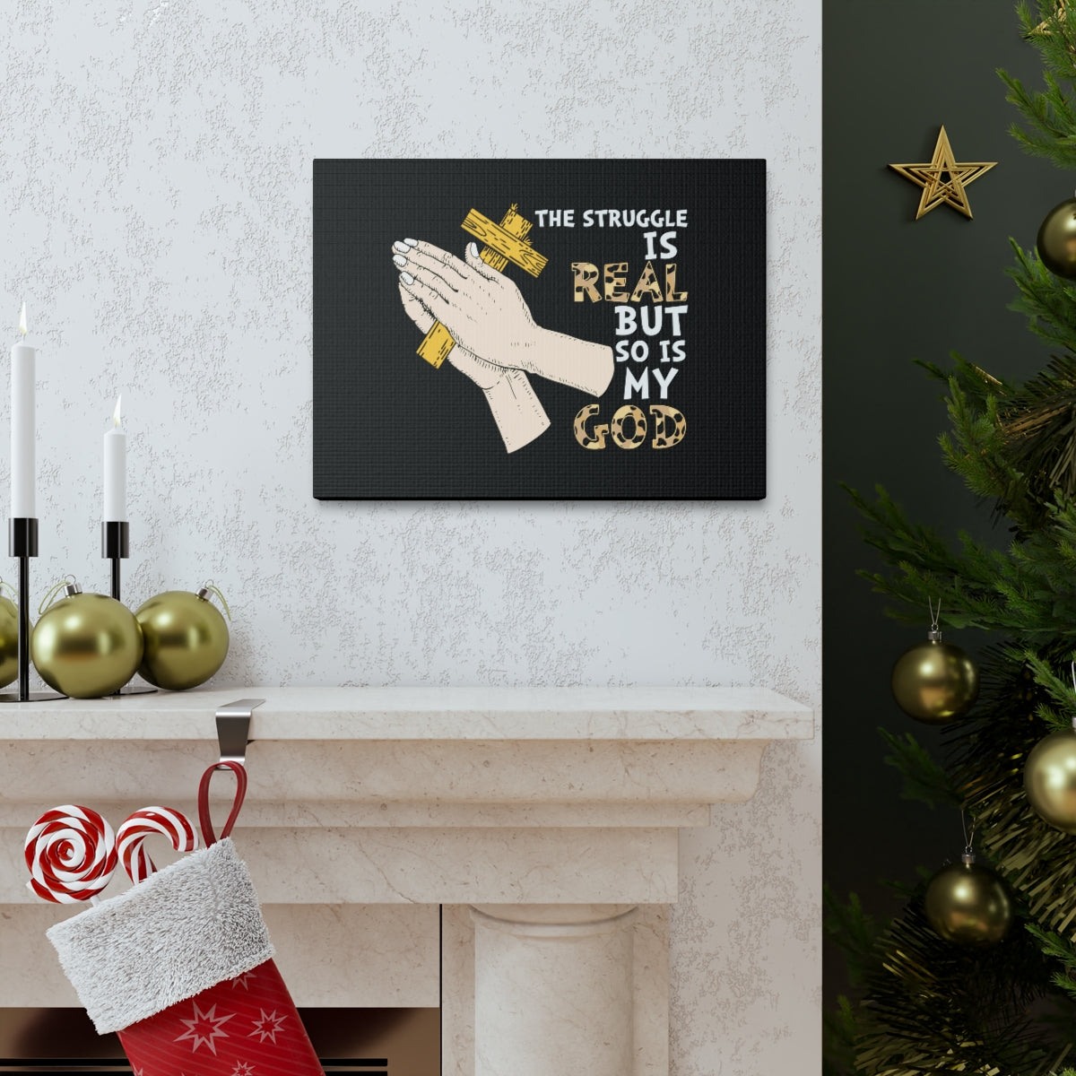 Scripture Walls So Is My God Philippians 4:11-13 Christian Wall Art Bible Verse Print Ready to Hang Unframed-Express Your Love Gifts