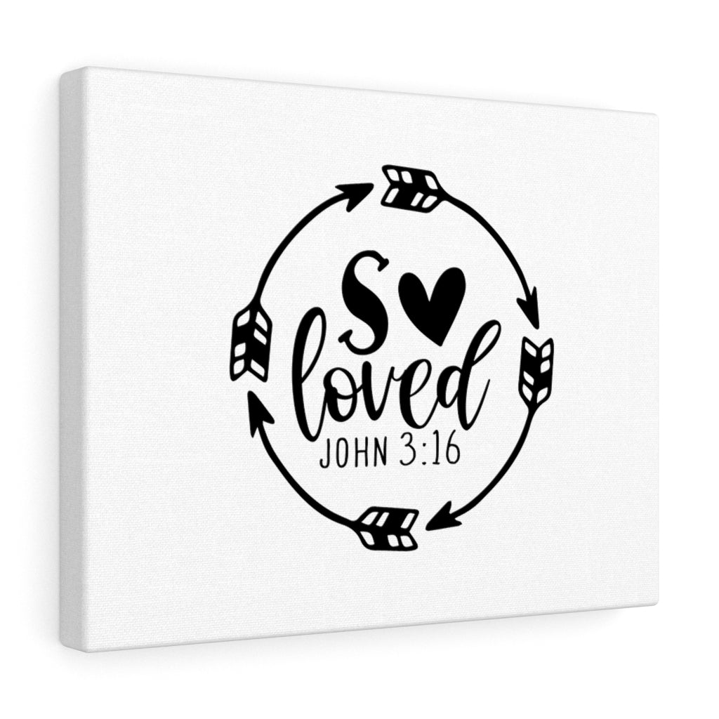 Scripture Walls So Loved John 3:16 Bible Verse Canvas Christian Wall Art Ready to Hang Unframed-Express Your Love Gifts