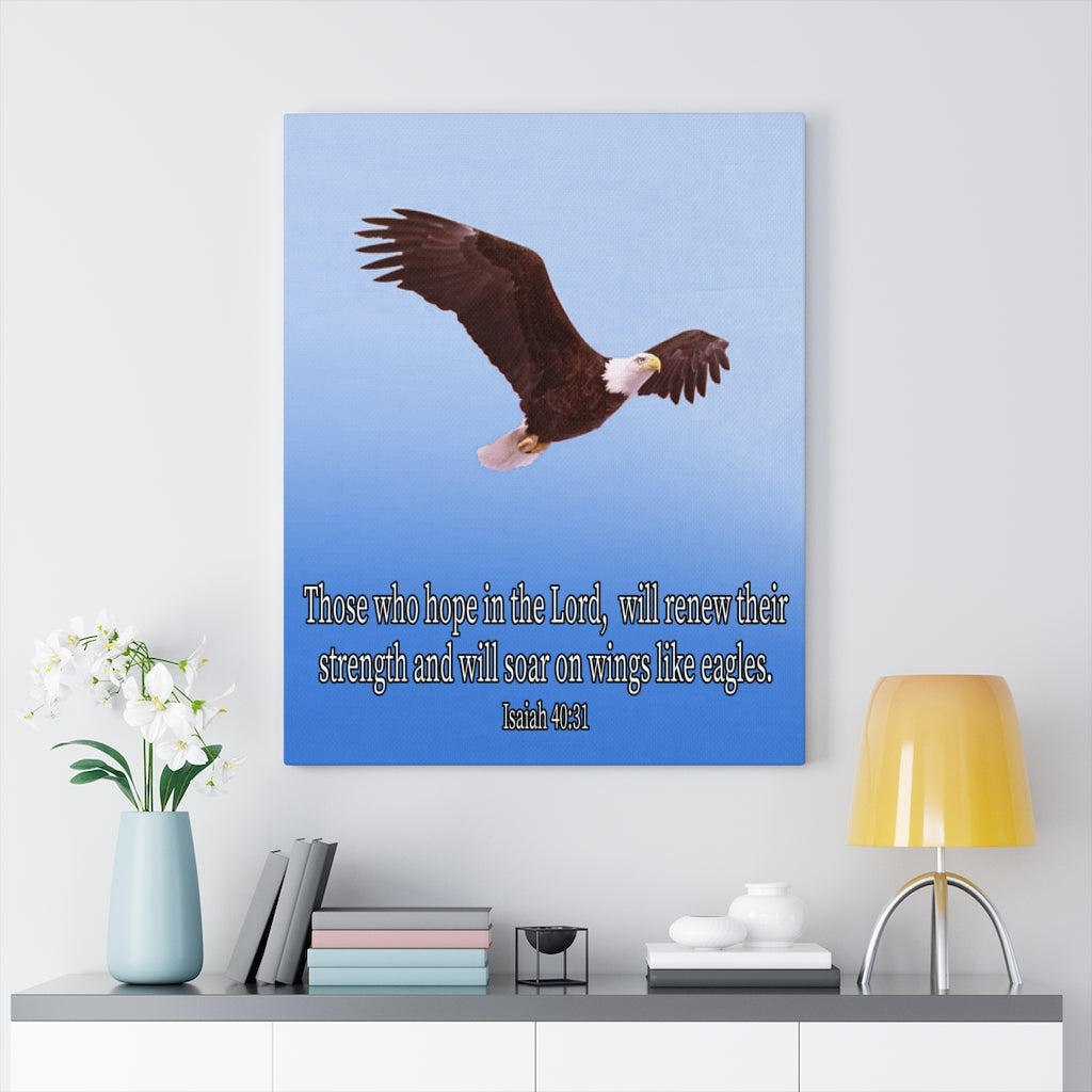 Scripture Walls Soar With the Lord Isaiah 40:31 Bible Verse Canvas Christian Wall Art Ready to Hang Unframed-Express Your Love Gifts
