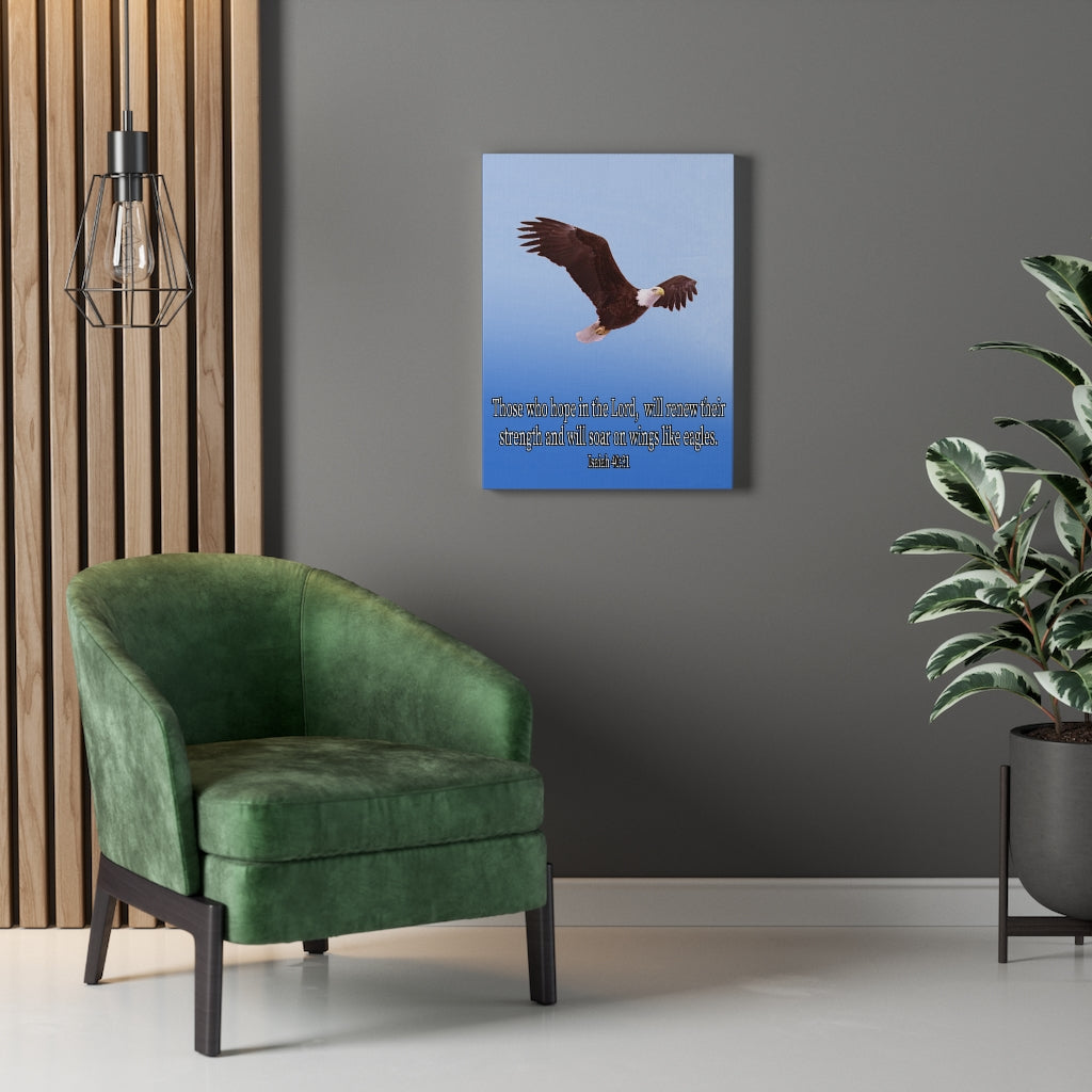 Scripture Walls Soar With the Lord Isaiah 40:31 Bible Verse Canvas Christian Wall Art Ready to Hang Unframed-Express Your Love Gifts