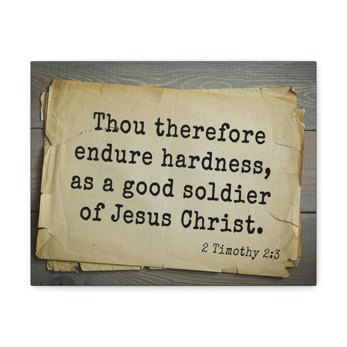 Scripture Walls Soldier Of Jesus Christ 2 Timothy 2:3 Bible Verse Canvas Christian Wall Art Bible Verse Print Ready To Hang Unframed-Express Your Love Gifts